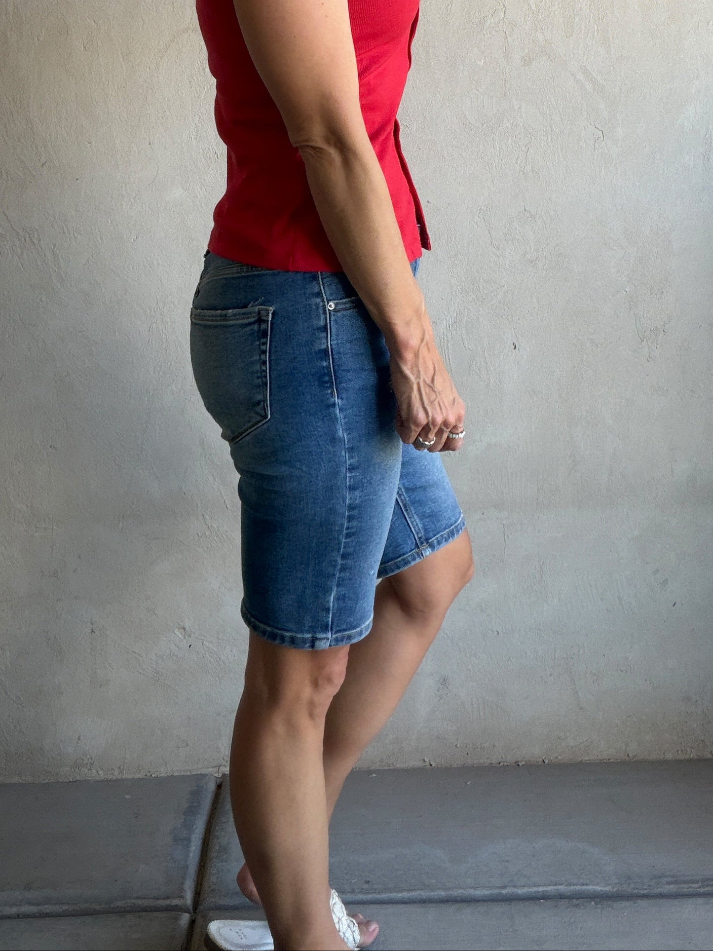 Raya Bermuda Shorts in Denim