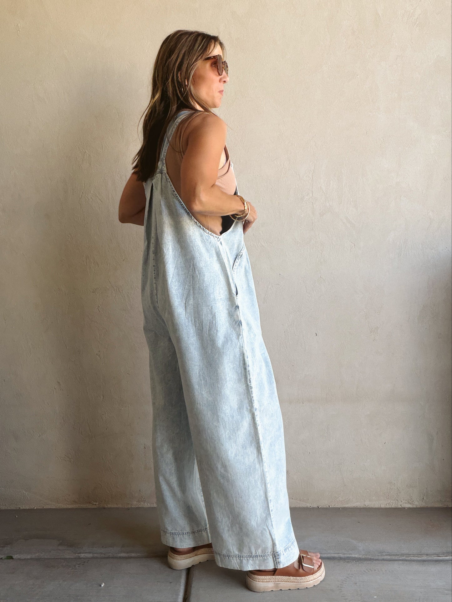 Jackie Overalls in Light Wash