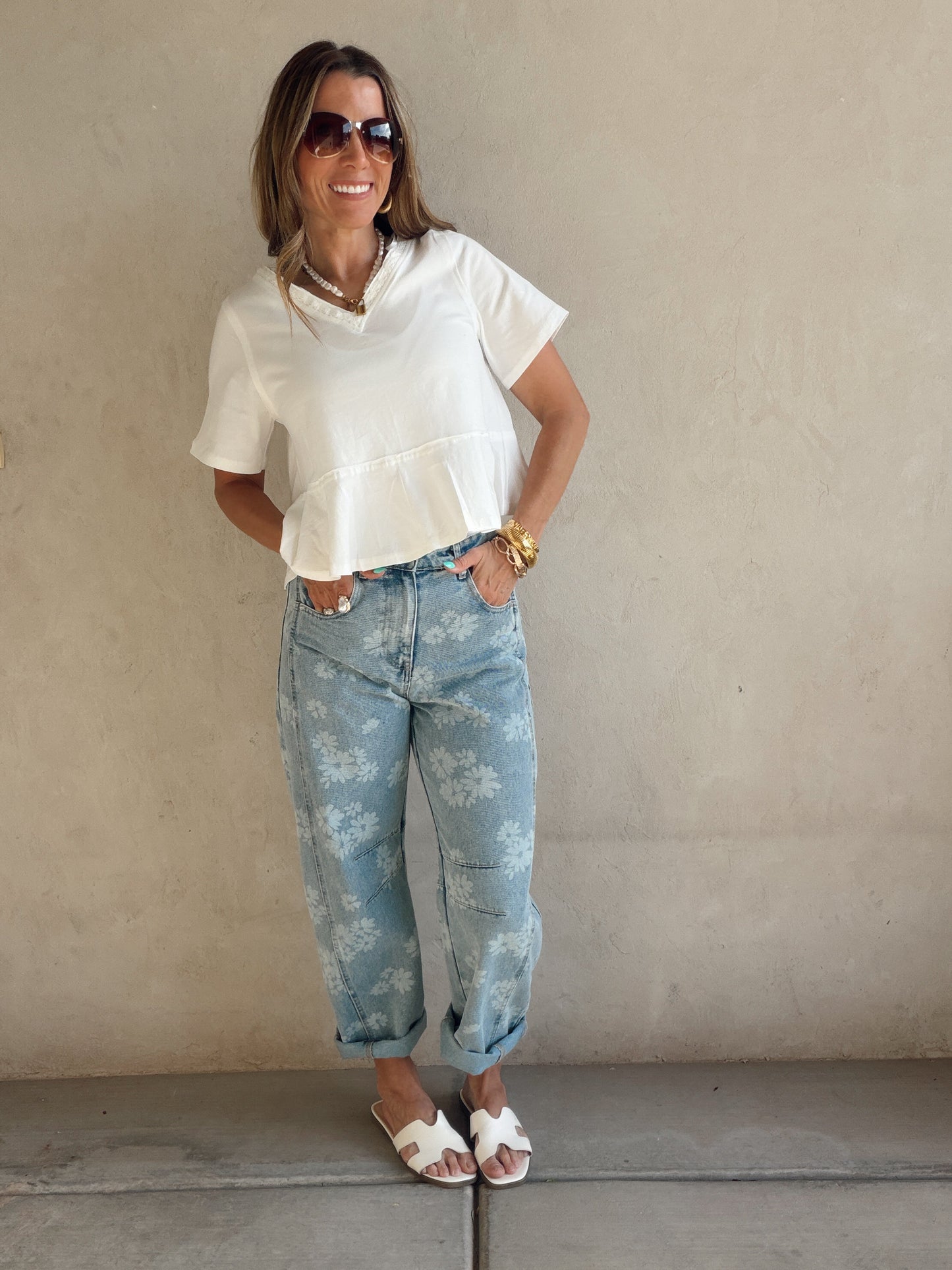 Wendy Tiered Top in White
