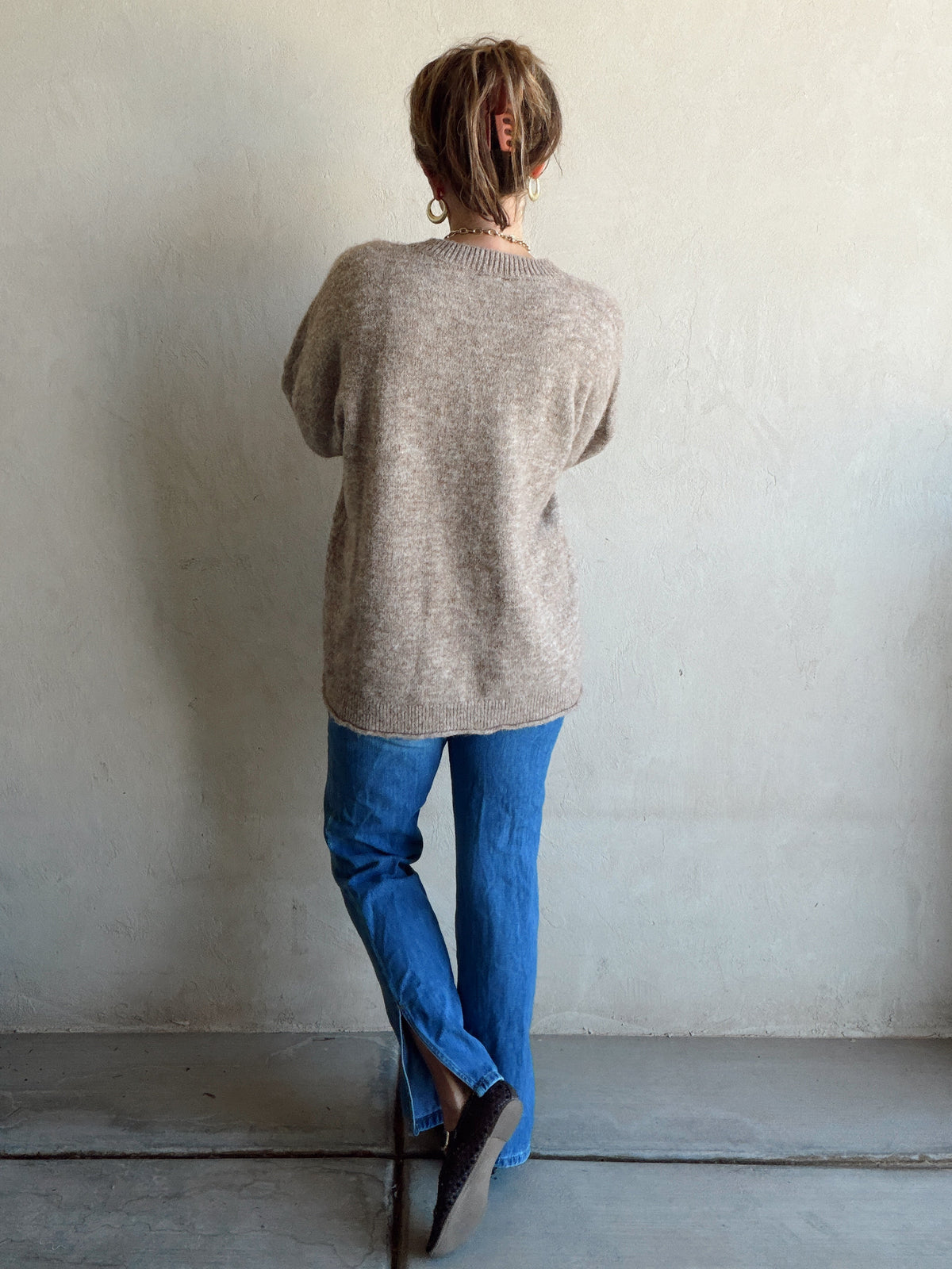 Mallory Mallard Duck Sweater in Beige