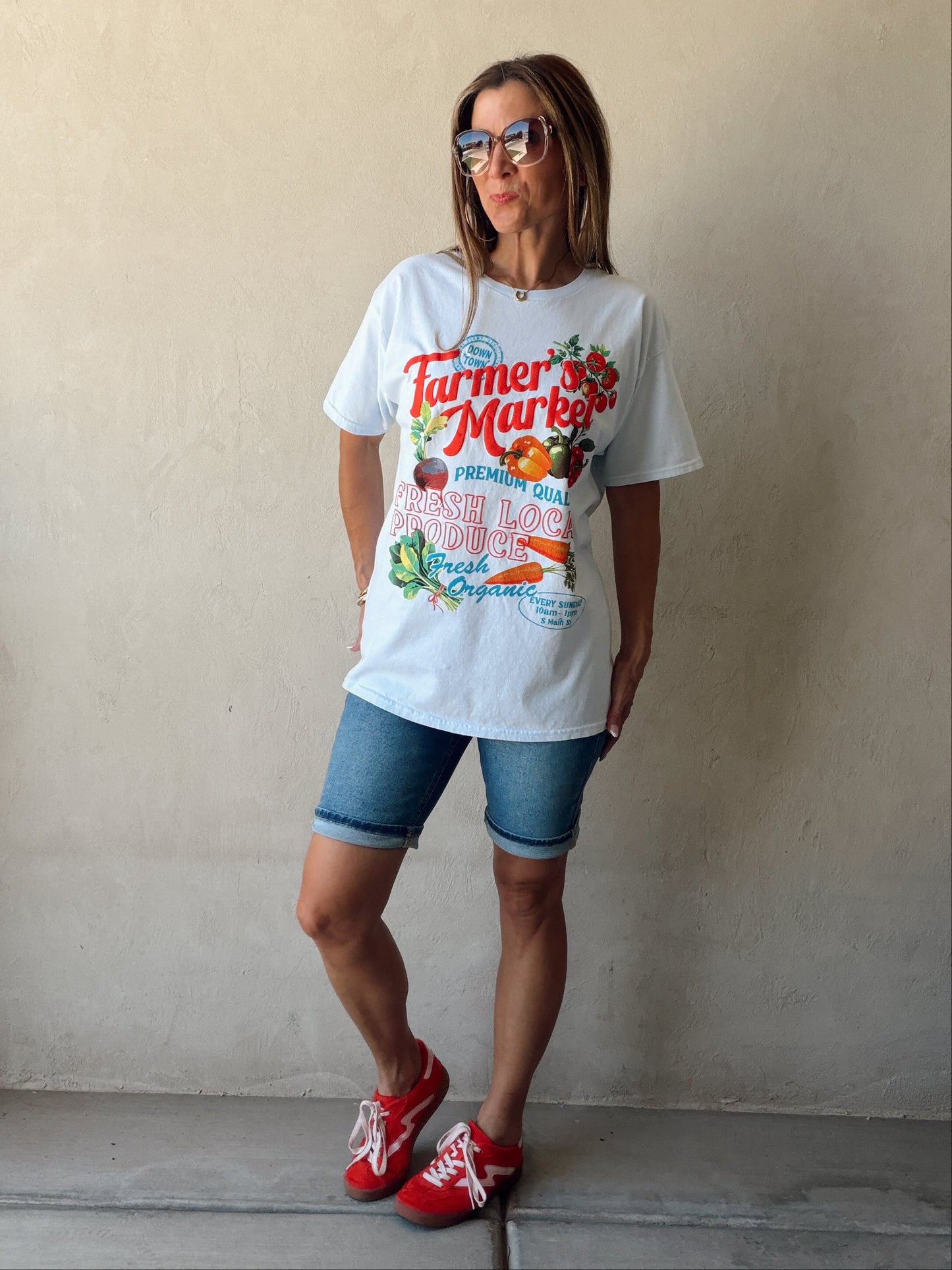Farmer’s Market Tee in Sky Blue