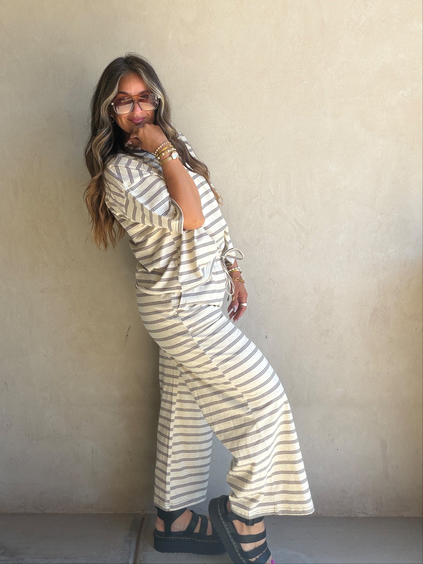 Josie Set in Oatmeal & Charcoal