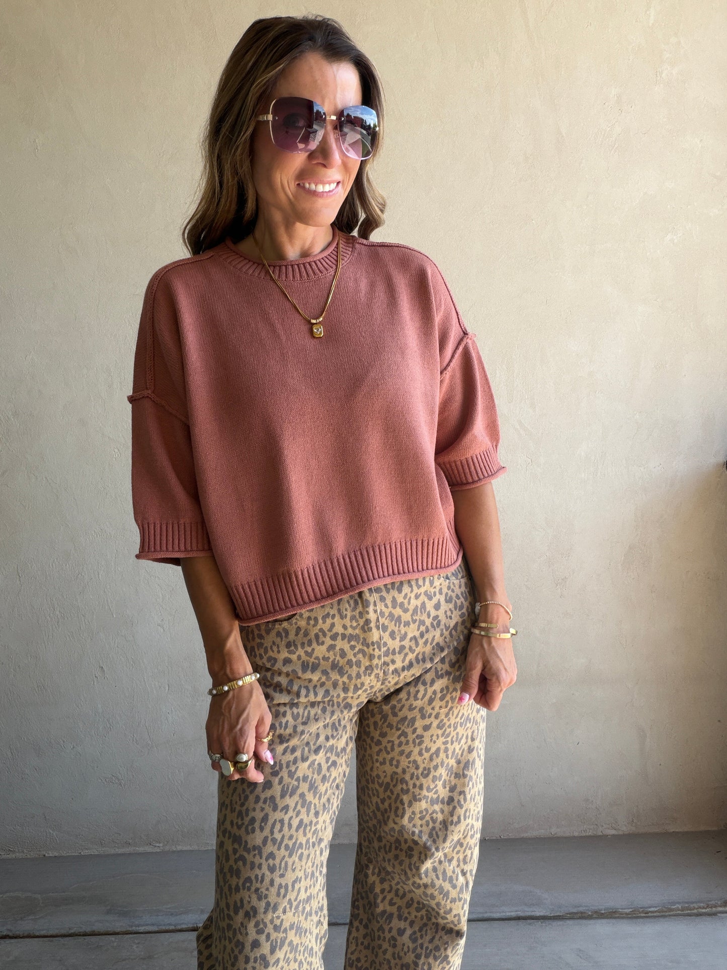 Annie Sweater in Muted Mauve