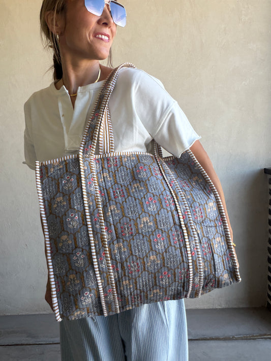 Mindee Quilted Bag – Gray PREORDER Ships end of October