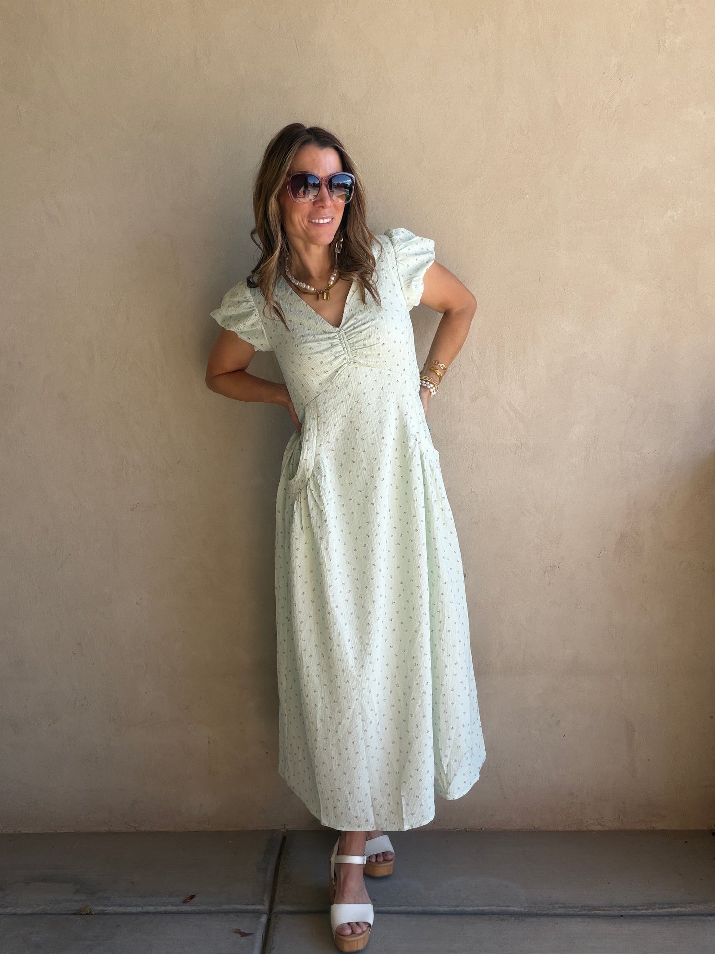 Cassandra Dress in Mint