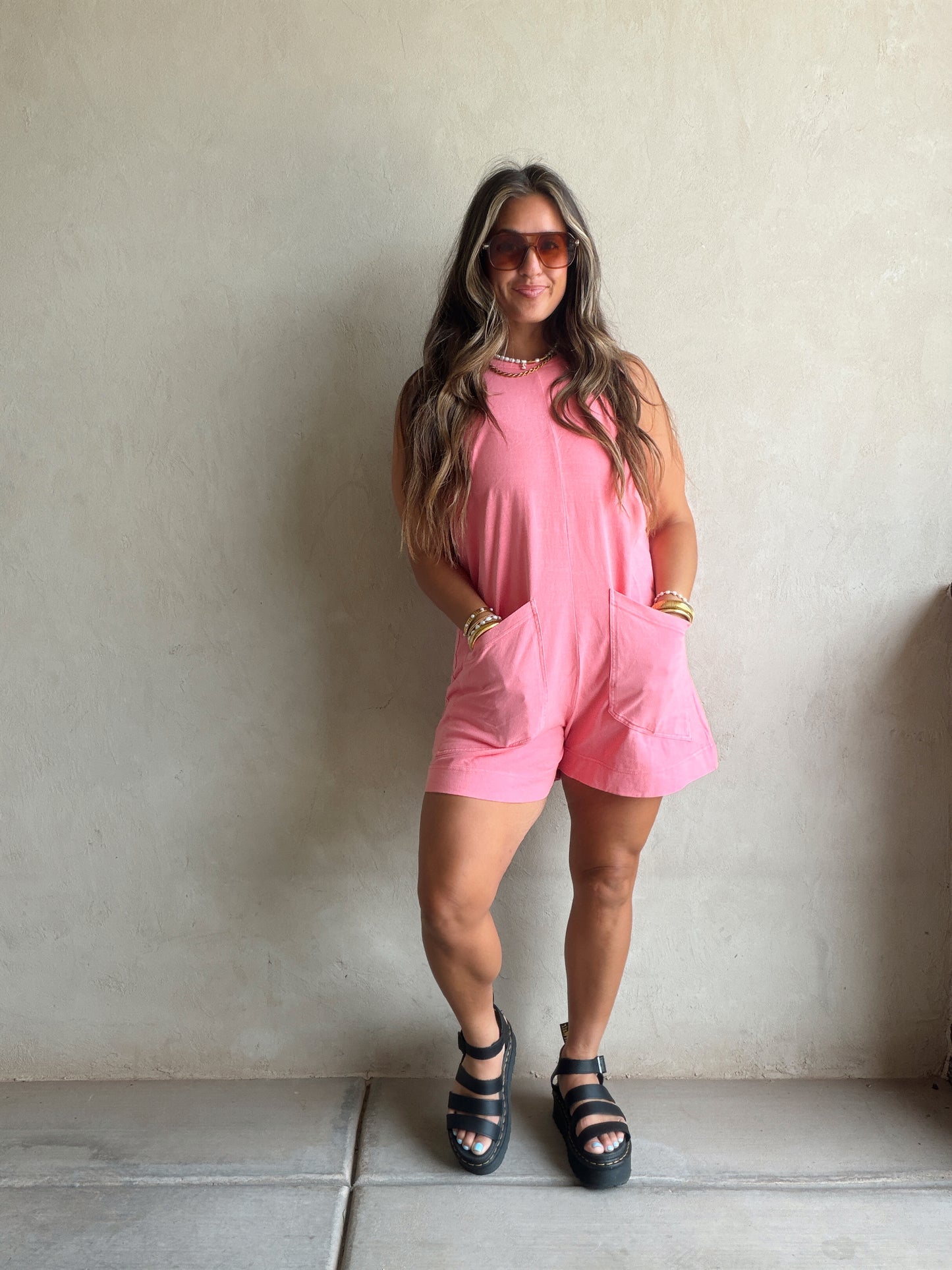 Lynae Romper in Pink
