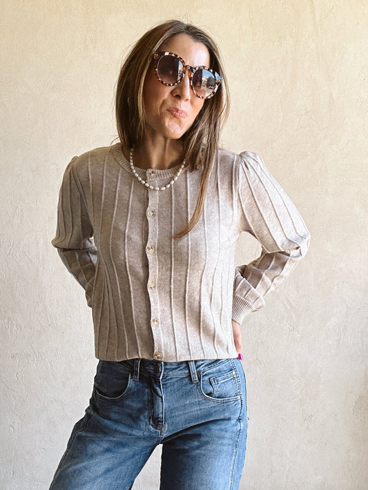Ella Cardigan in Taupe