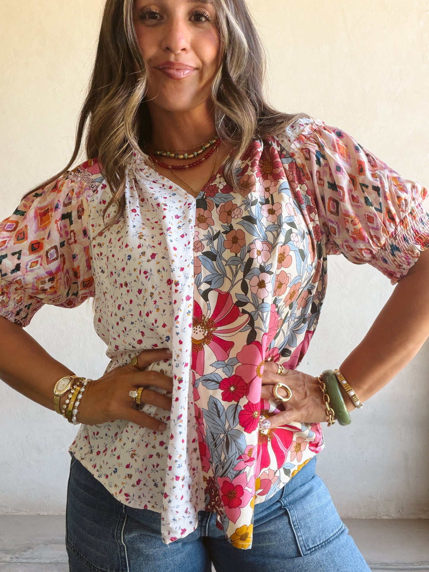 Finley Floral Top in Multi