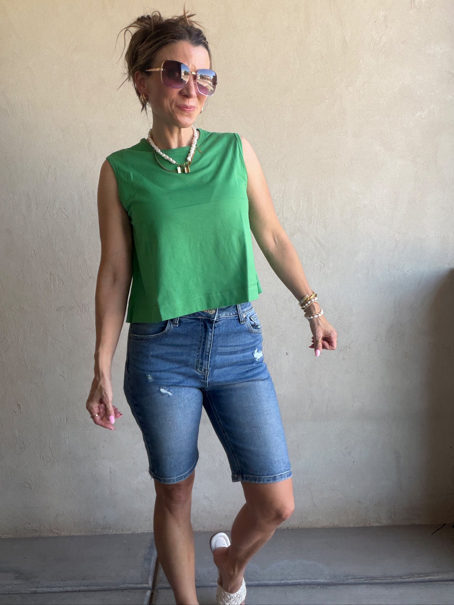 Melissa Tank in Kelly Green