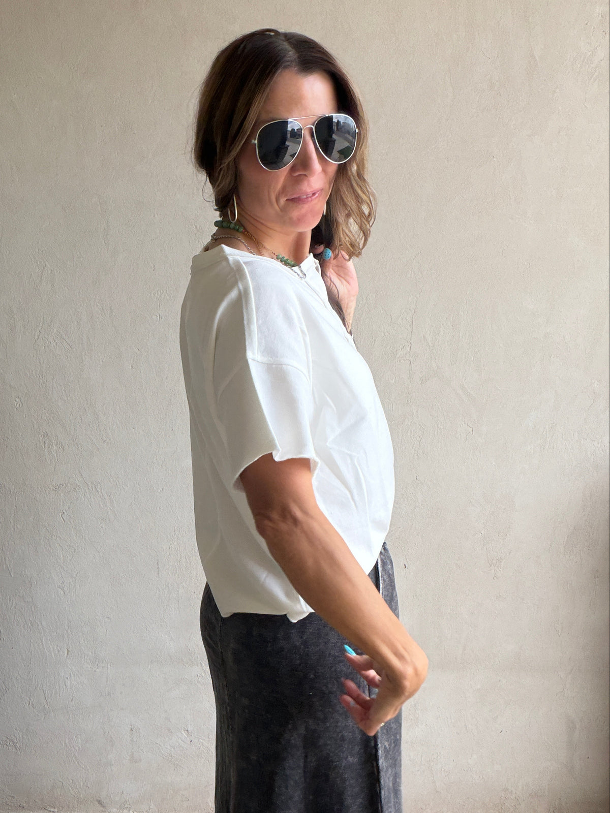 Harper Top in Ivory