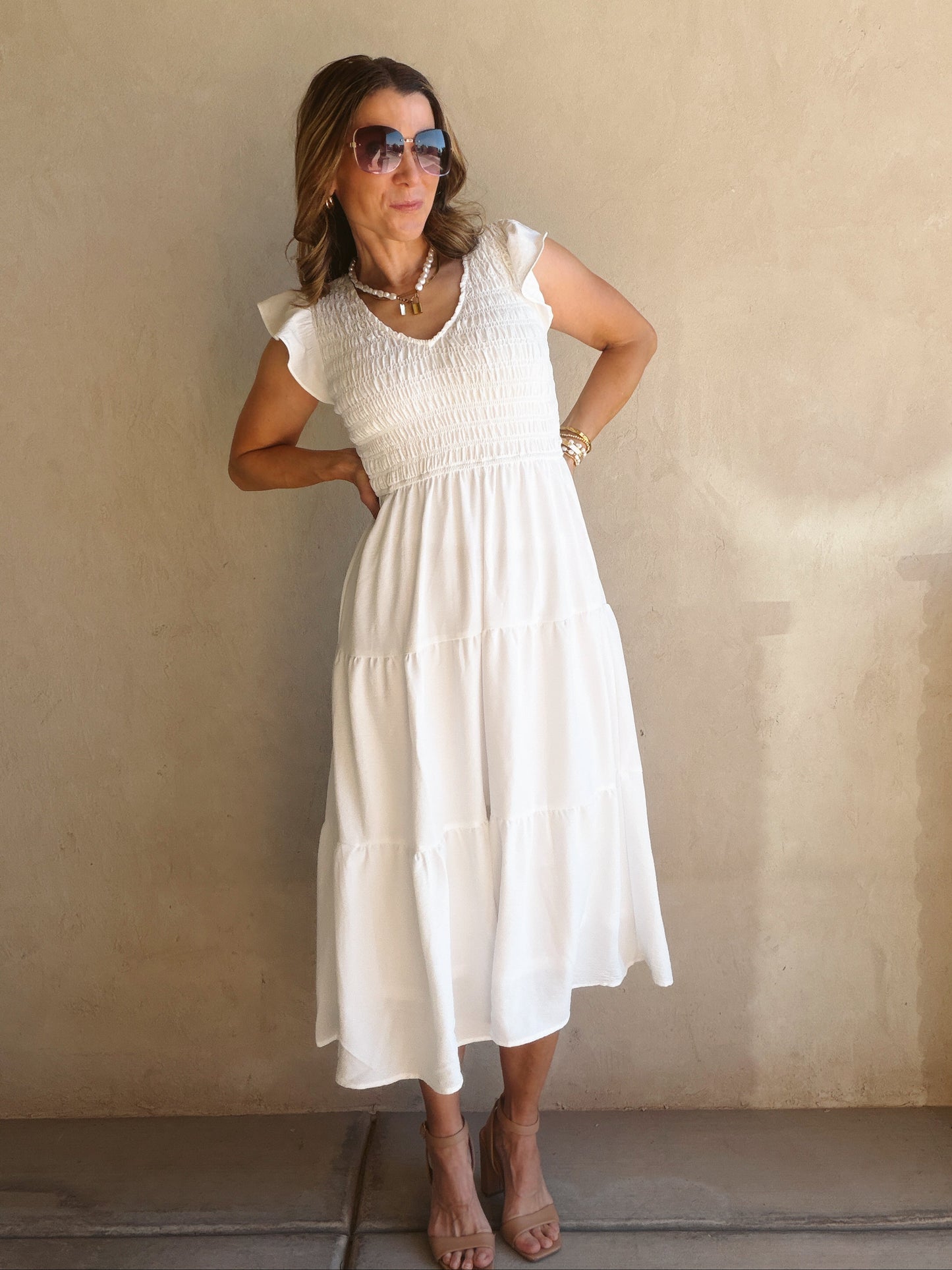 Emma Dress in White