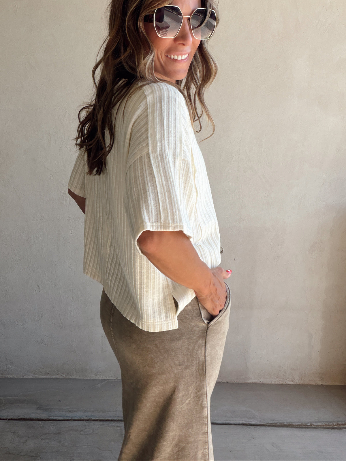 Corey Knit Skirt in Sunfade Mocha