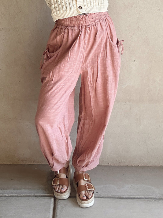 Lila Loose Pants in Mauve