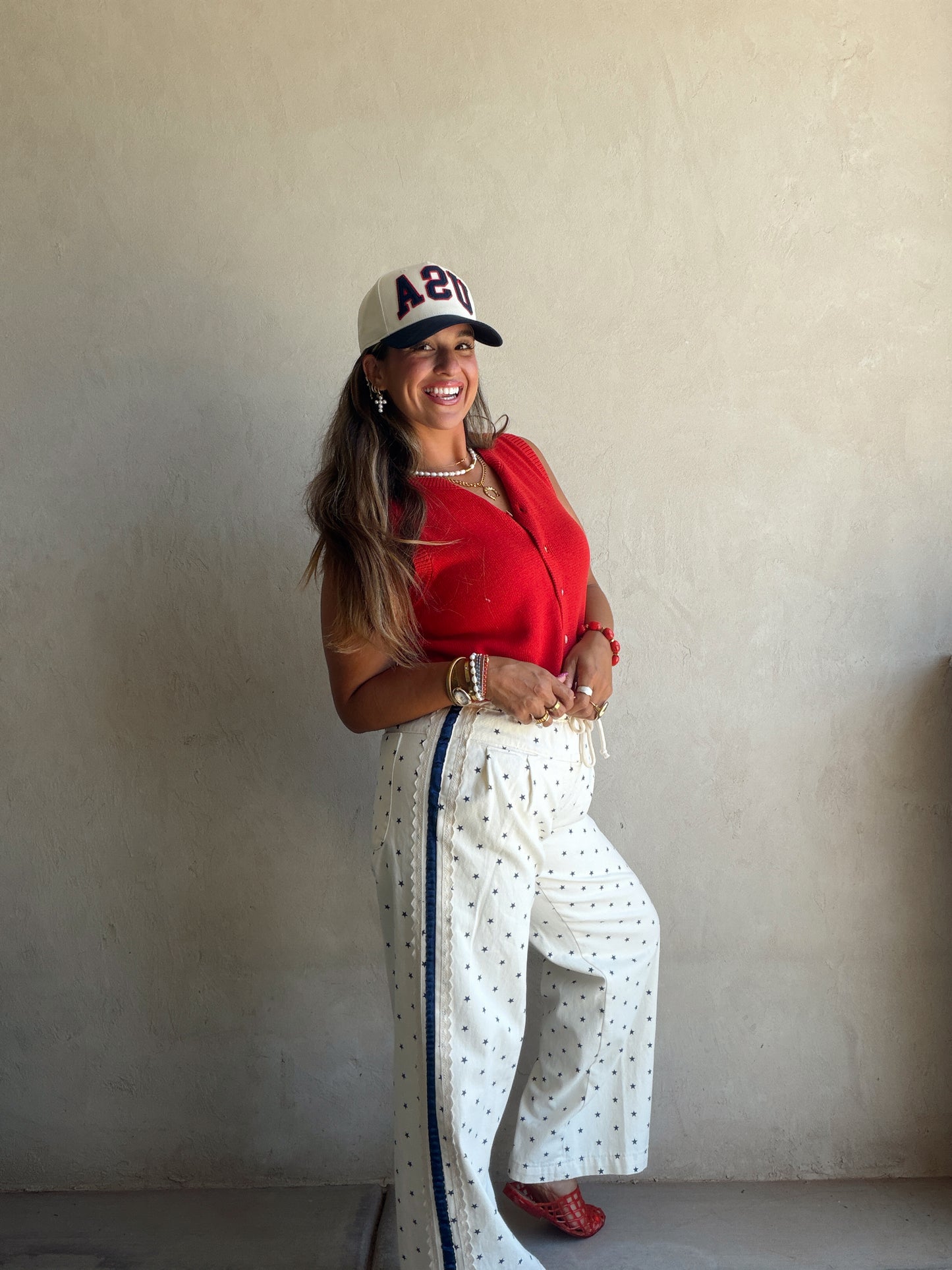 Alana Star Pants in Cream