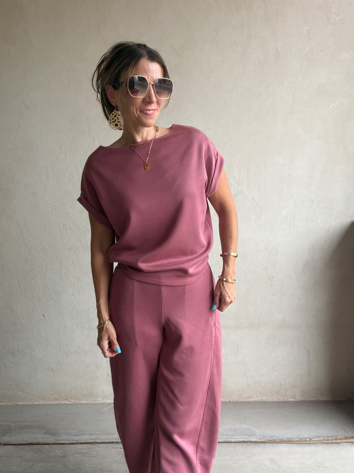 Keri Set in Dusty Rose