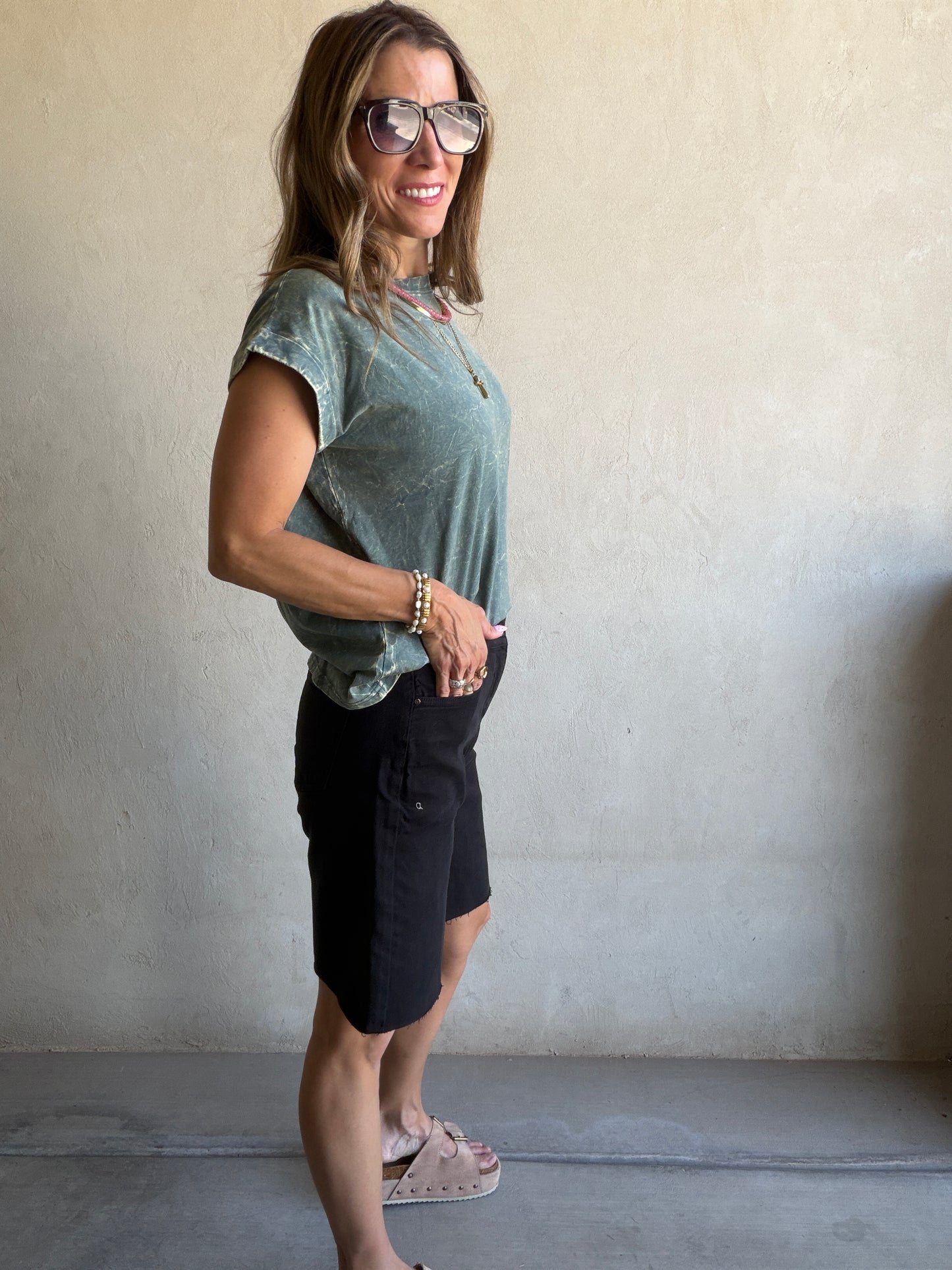 Charity Bermuda Shorts in Black