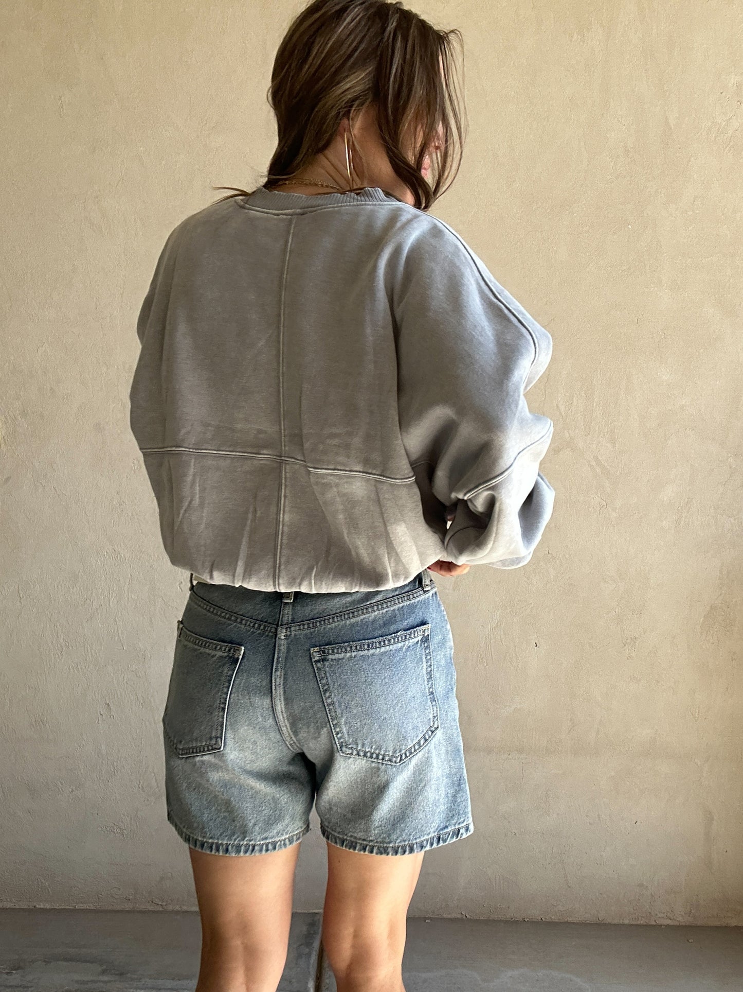Kayla Bomber Jacket in Sleet