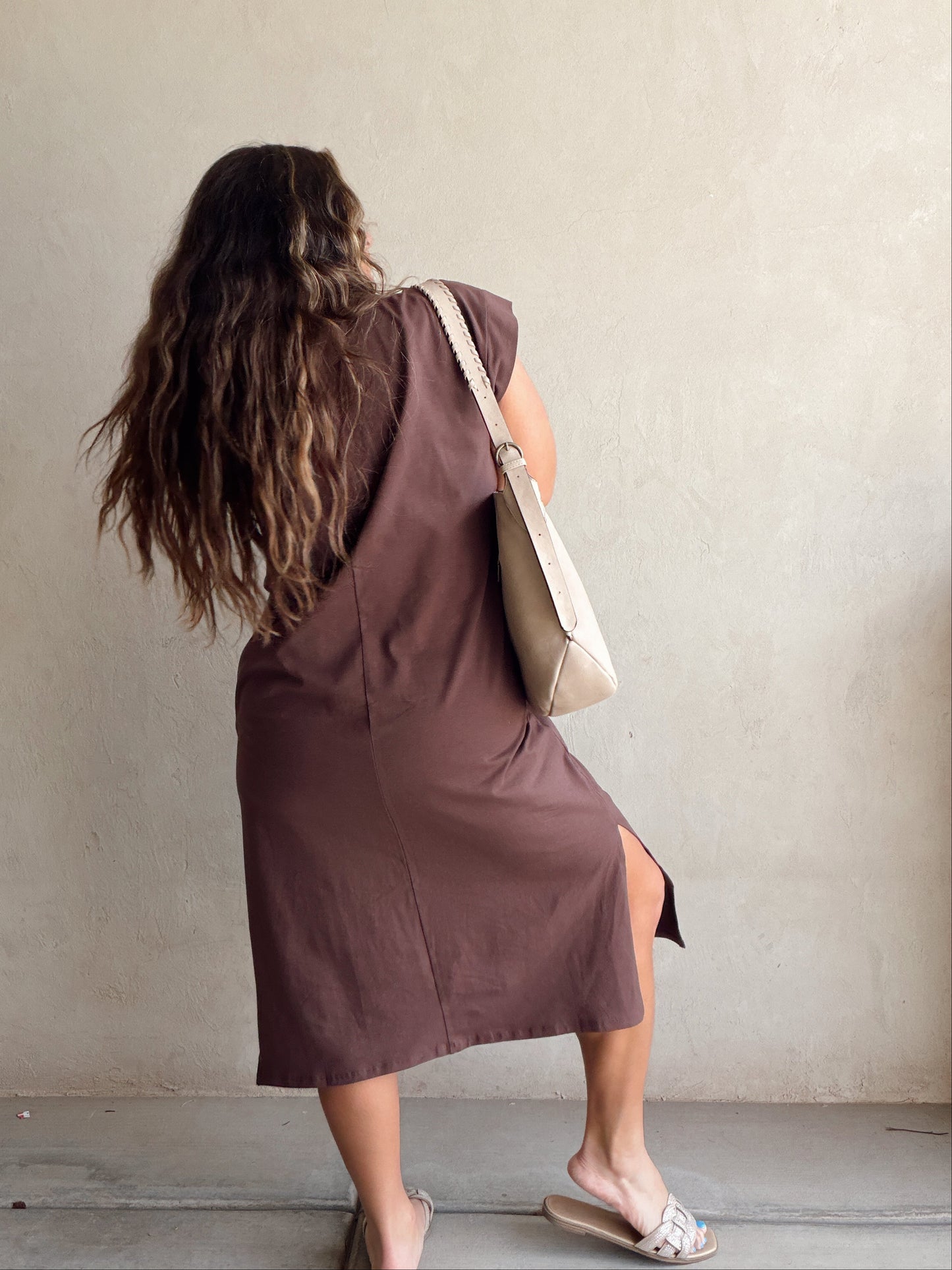 Mindi Dress in Brown
