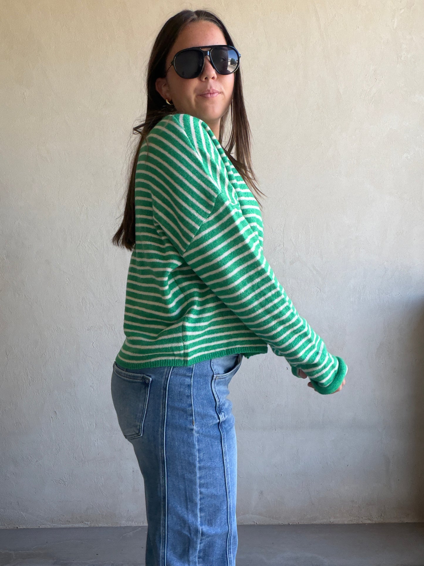 Bridget Cardigan in Kelly Green