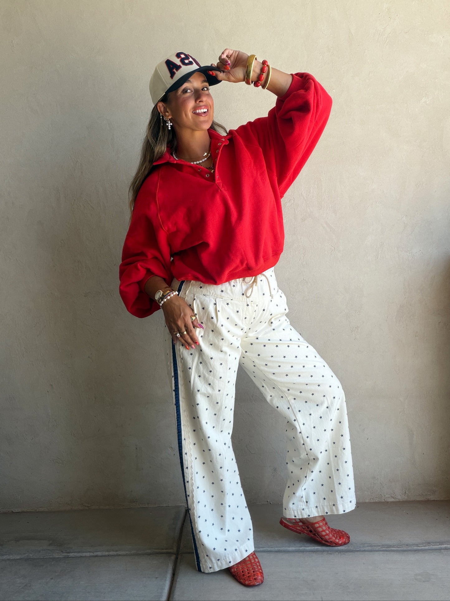 Kaylani Sweatshirt in Red