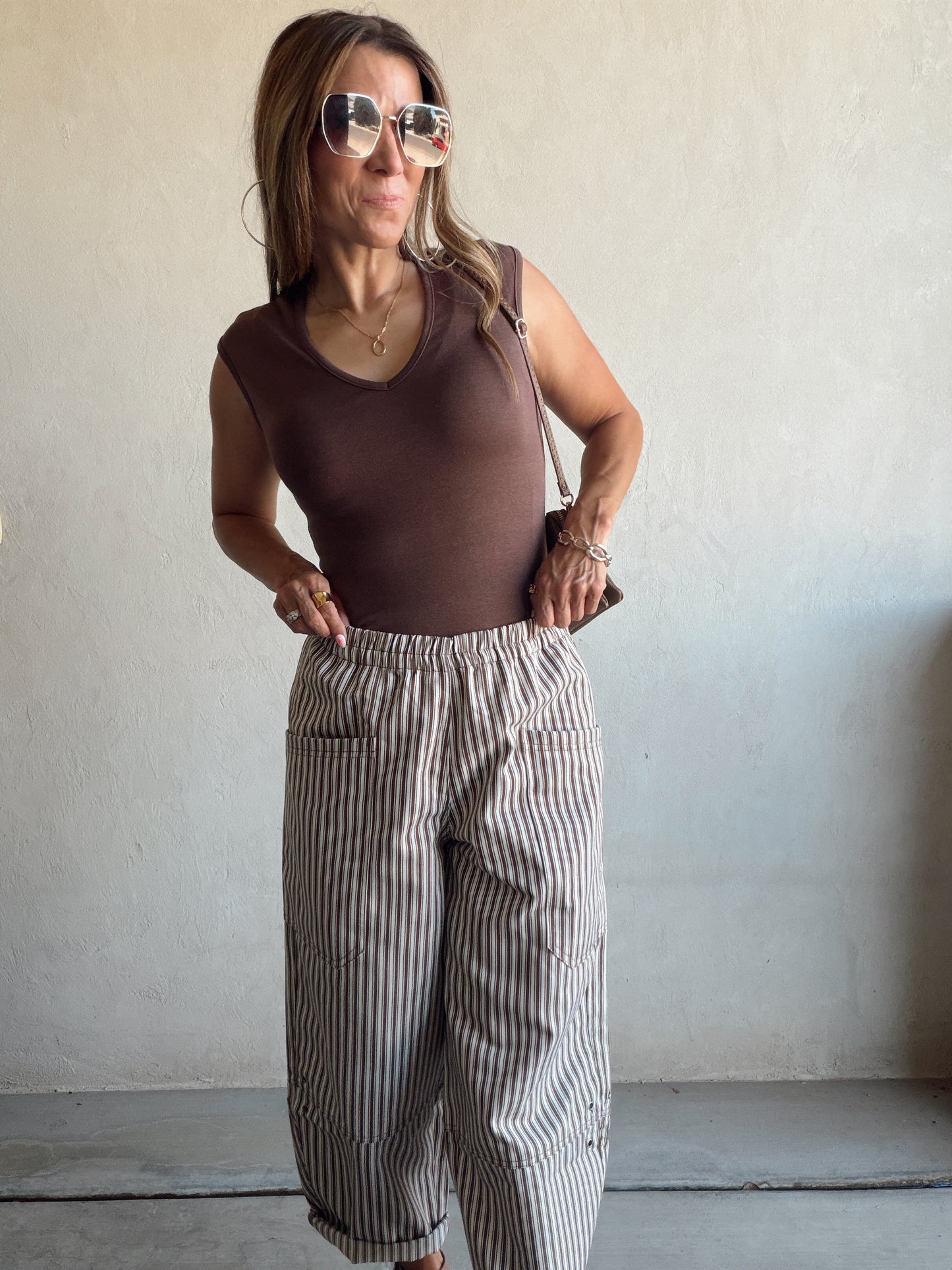 Leah Top in Dark Brown