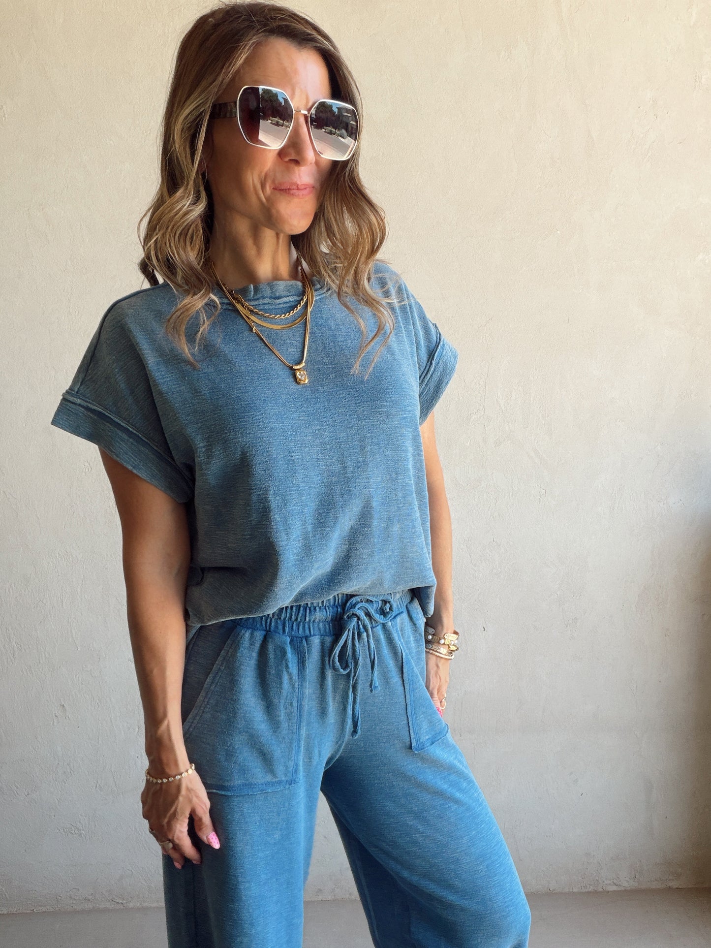 Vanessa Set in Denim Blue