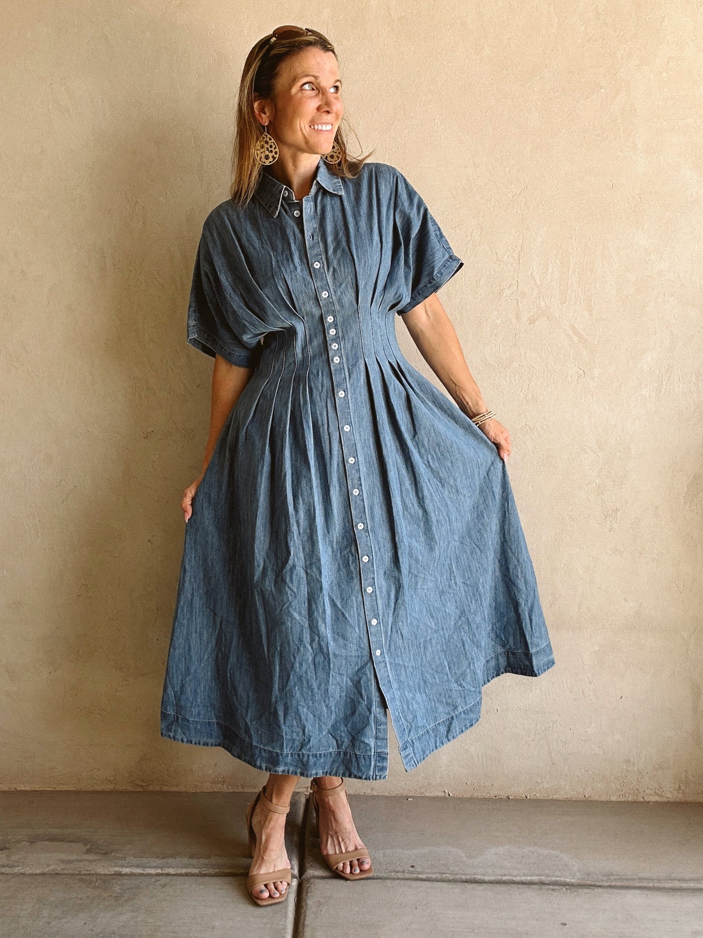 Marsha Dress in Denim