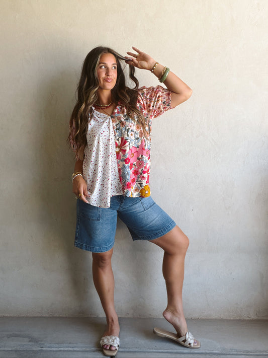 Finley Floral Top in Multi