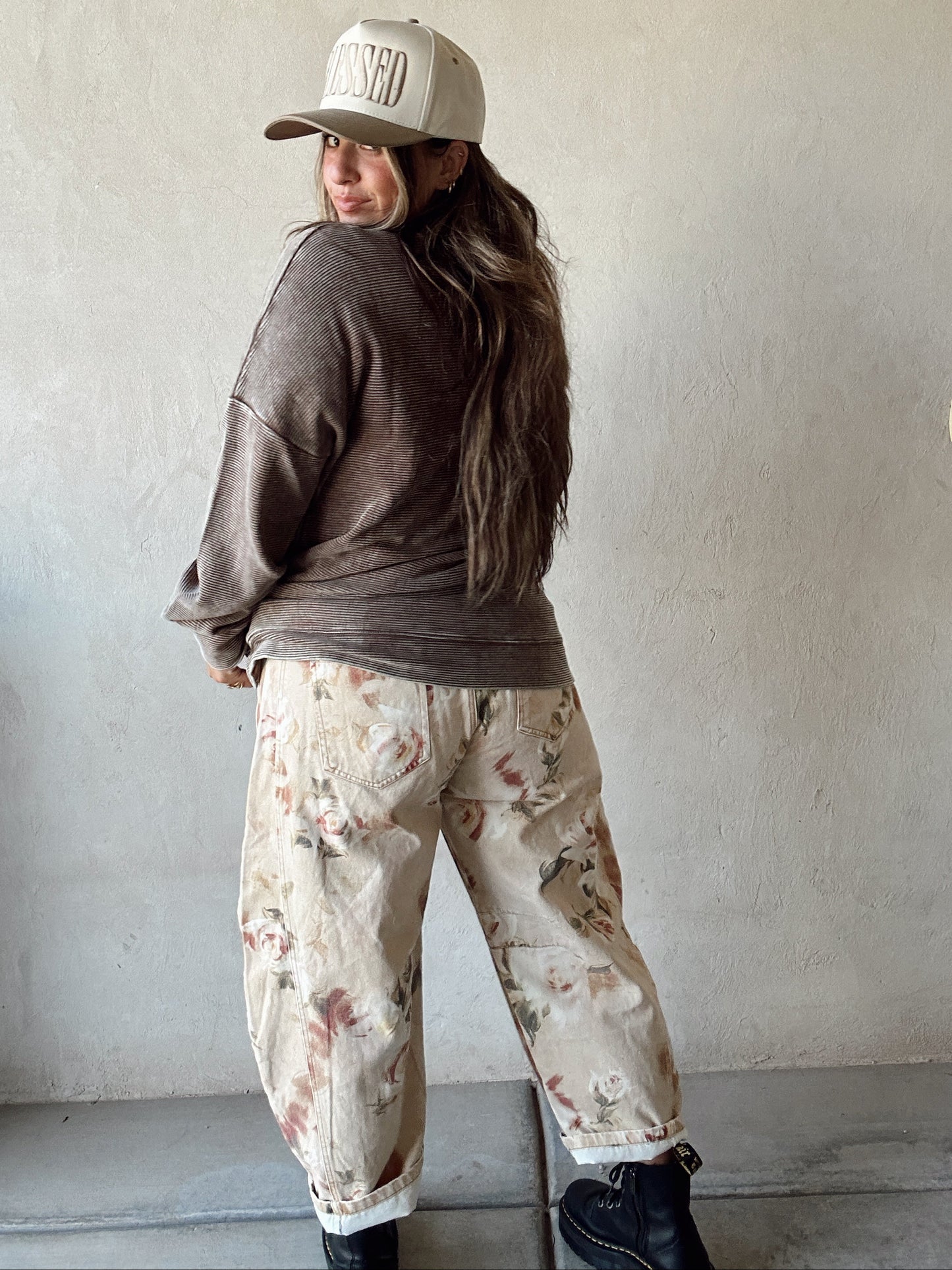 Dallas Double Ribbed Pullover in Chocolate