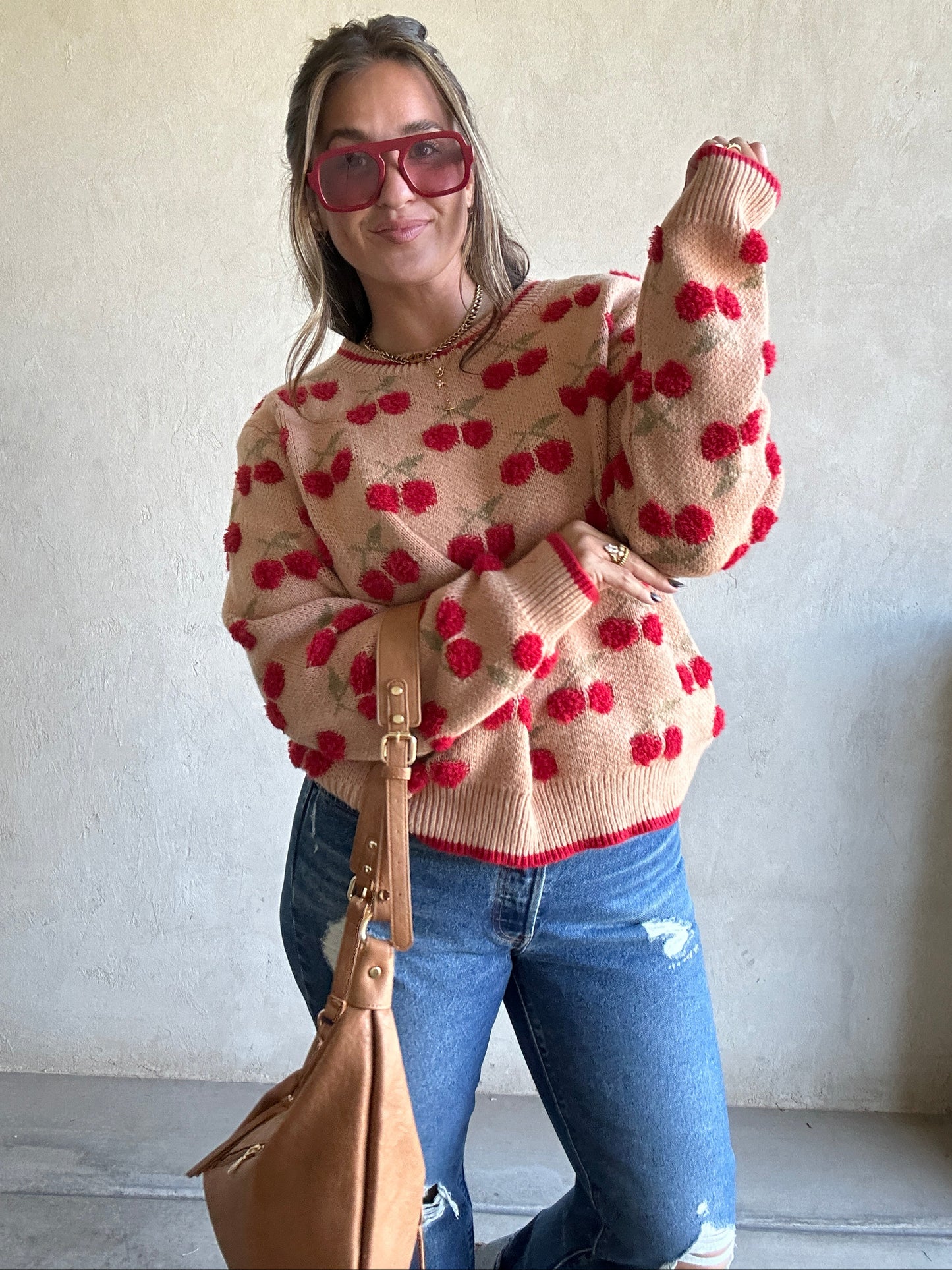 Cherry Sweater in Camel