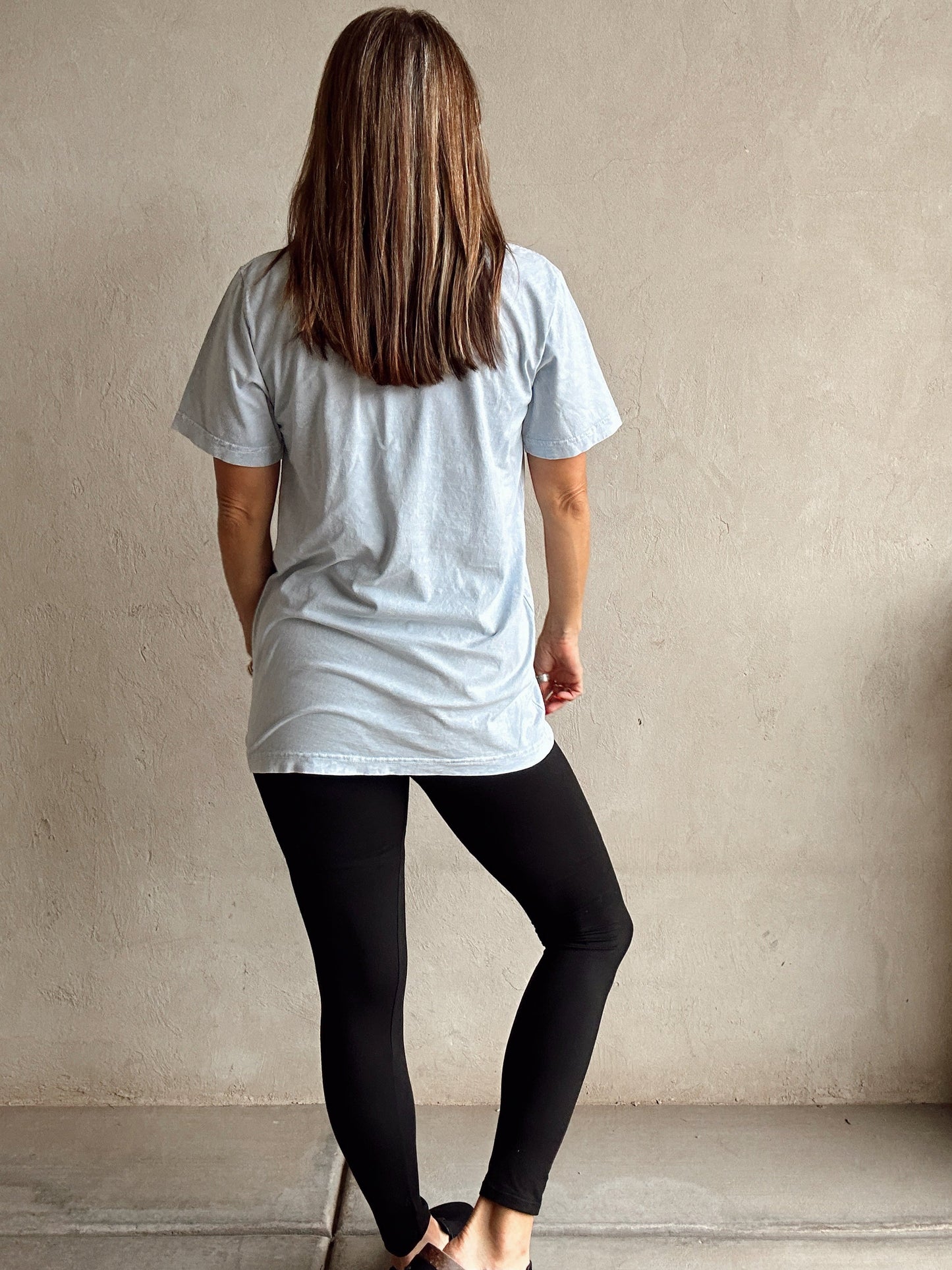 Desert Vibes Tee in Acid Wash Blue