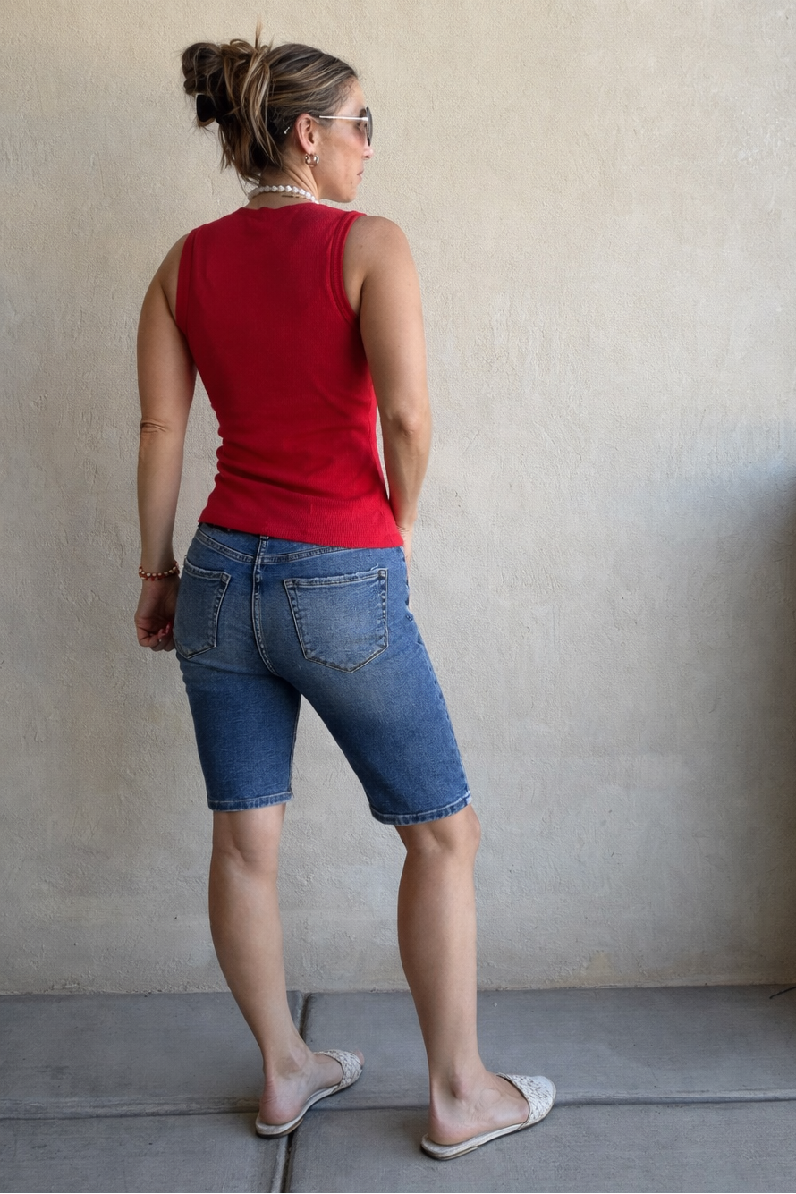 Raya Bermuda Shorts in Denim