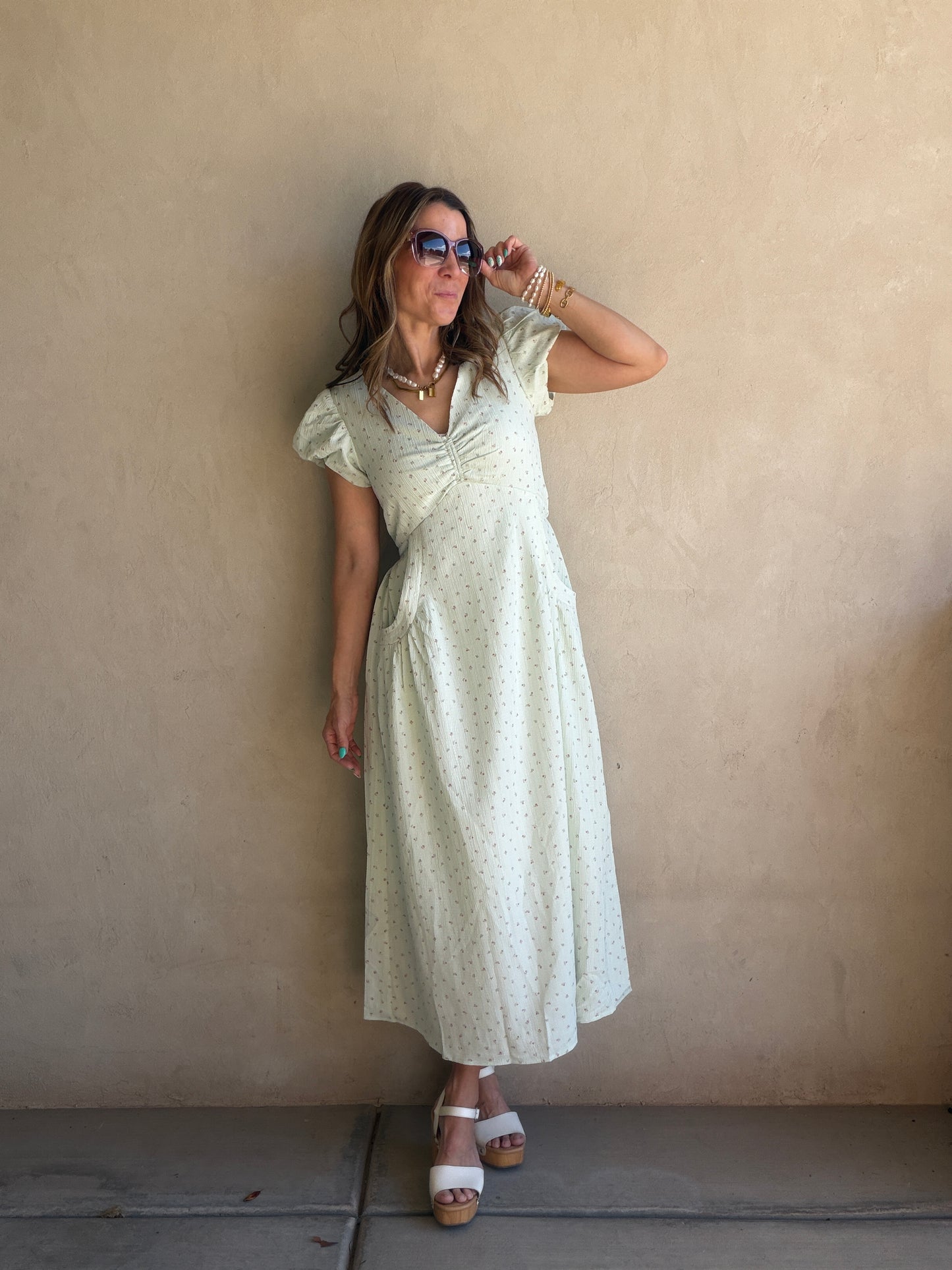 Cassandra Dress in Mint