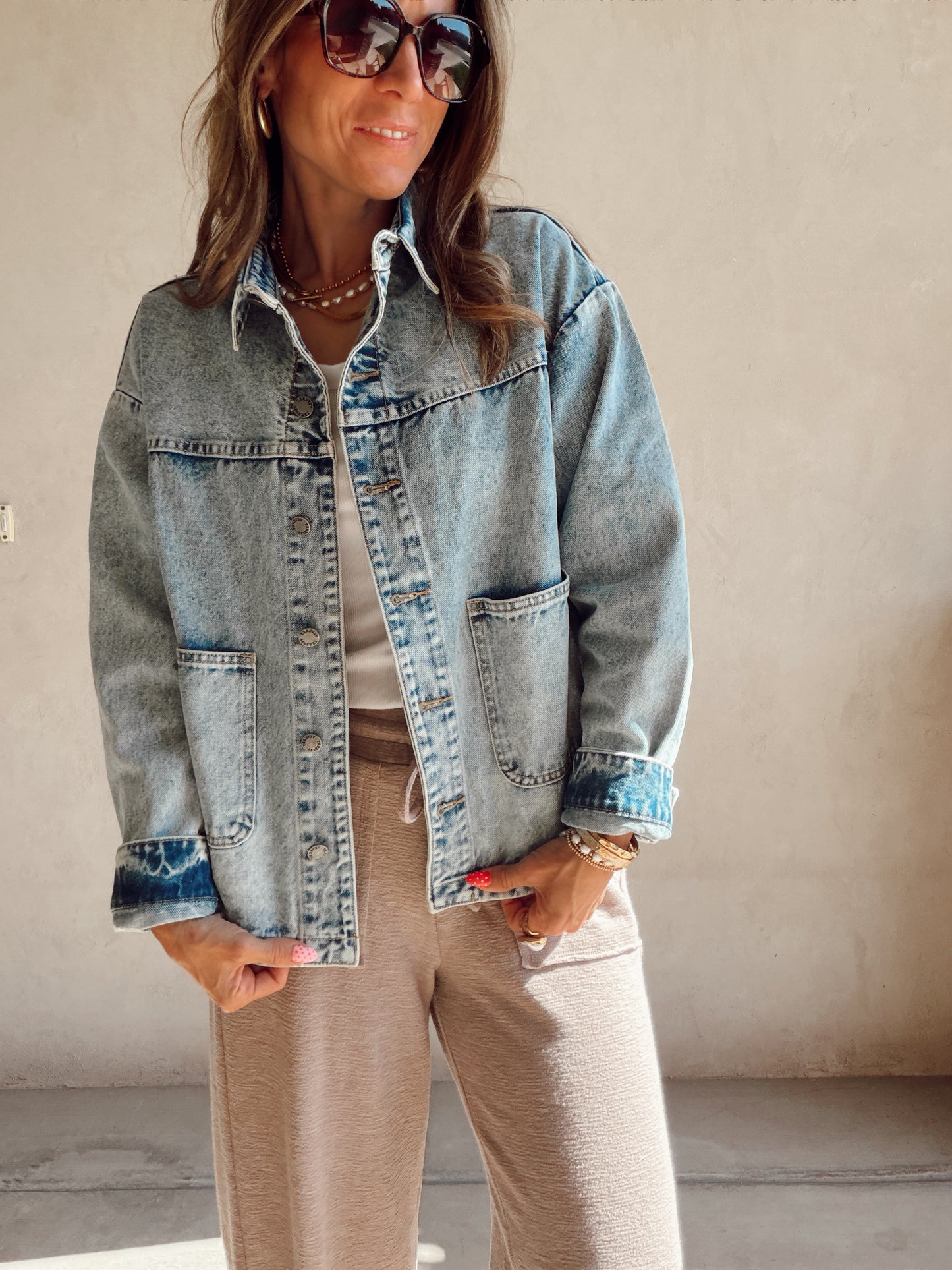 Rebecca Distressed Denim Jacket