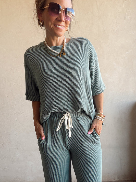 Ruby Set in Ash Jade