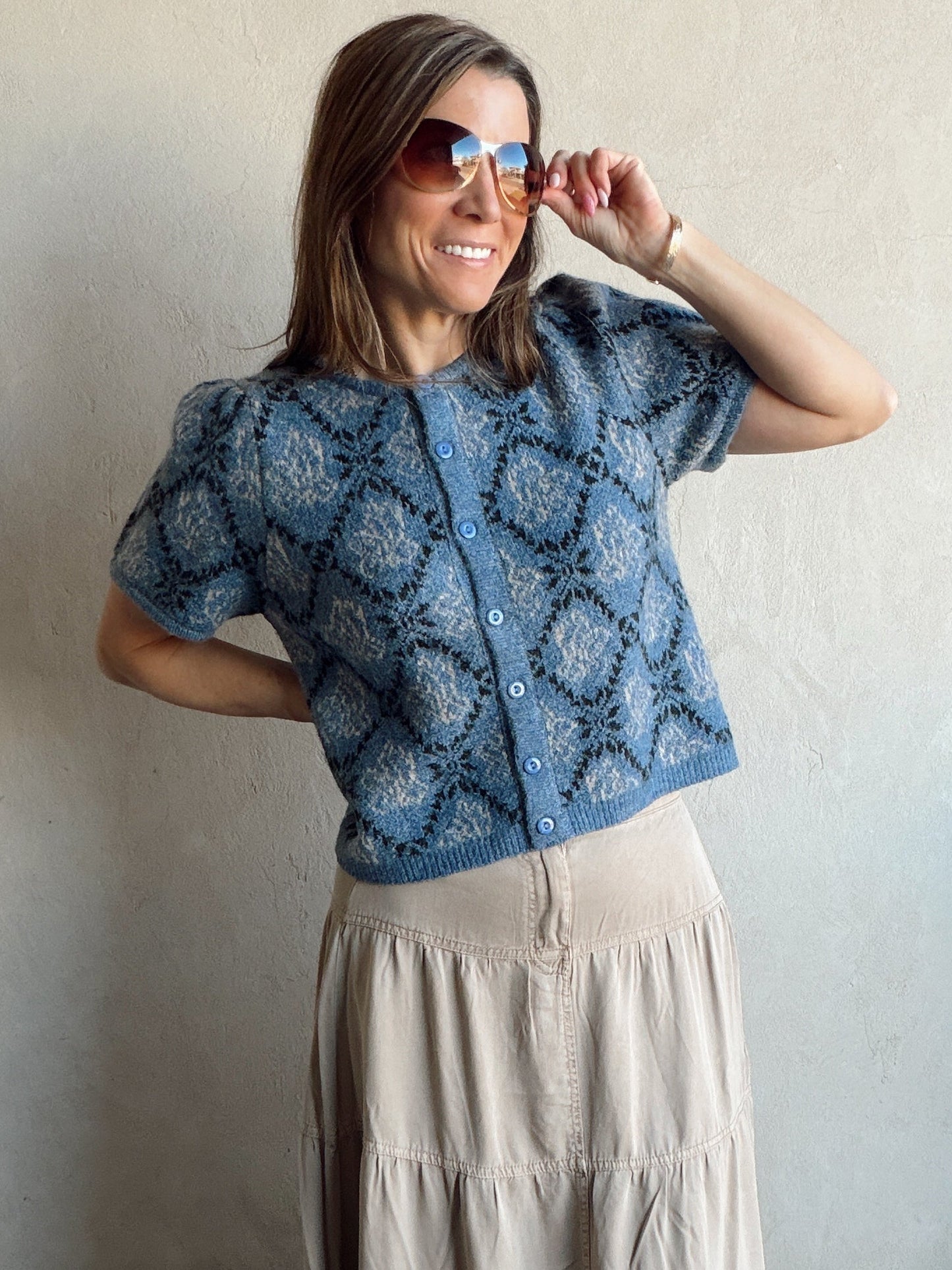 Bella Tiered Skirt in Taupe