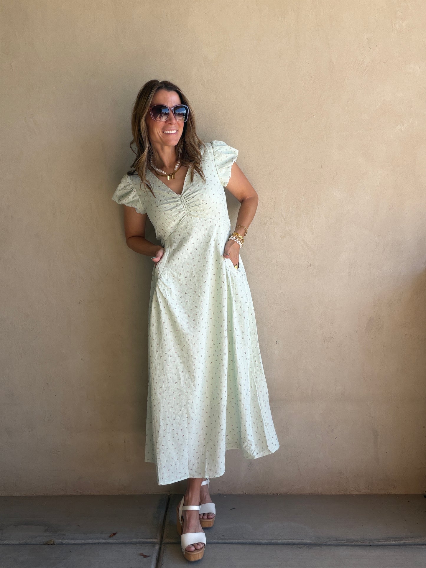 Cassandra Dress in Mint