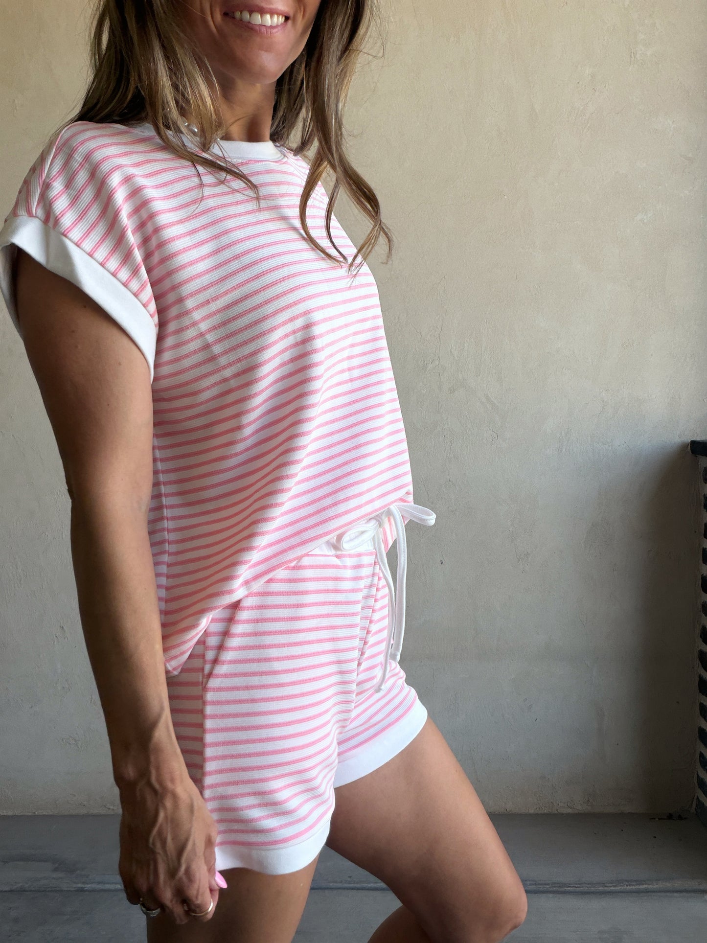 Gentry Striped Set in Pink