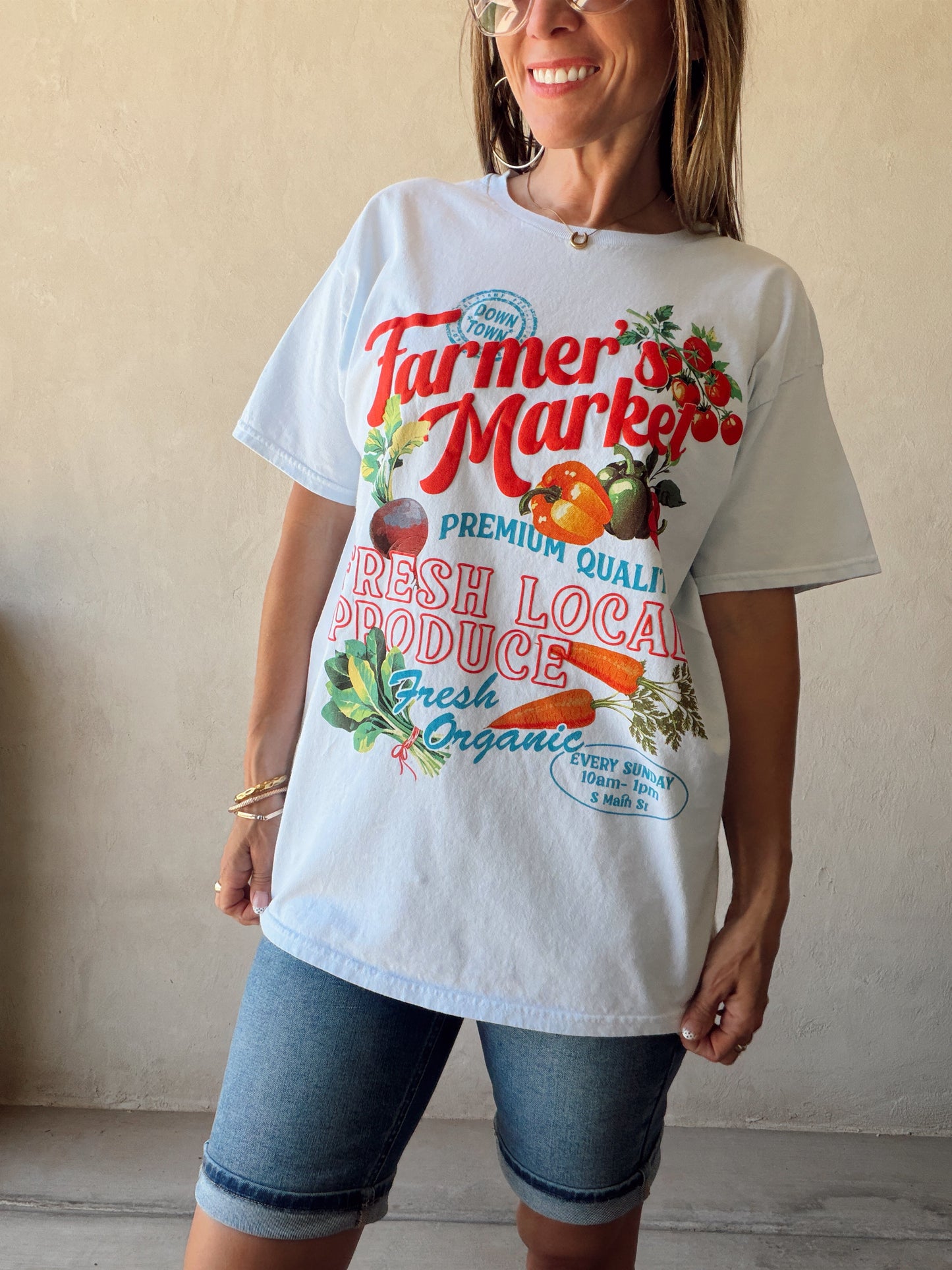 Farmer’s Market Tee in Sky Blue