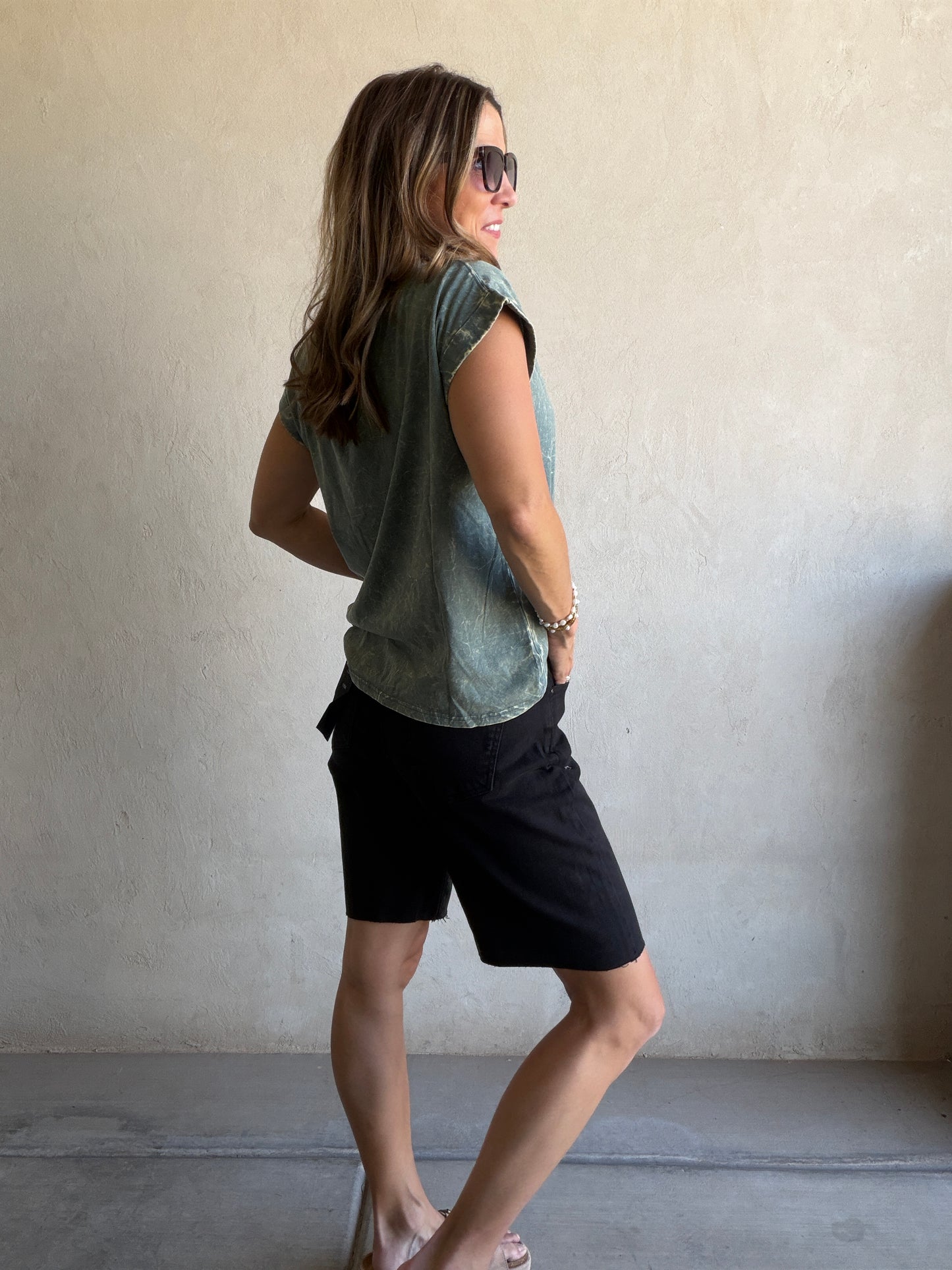 Charity Bermuda Shorts in Black