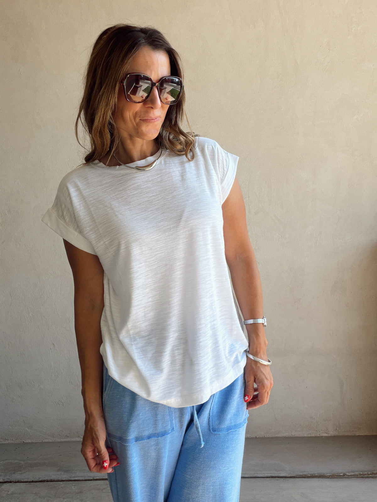 Lindsay Knit Top in White