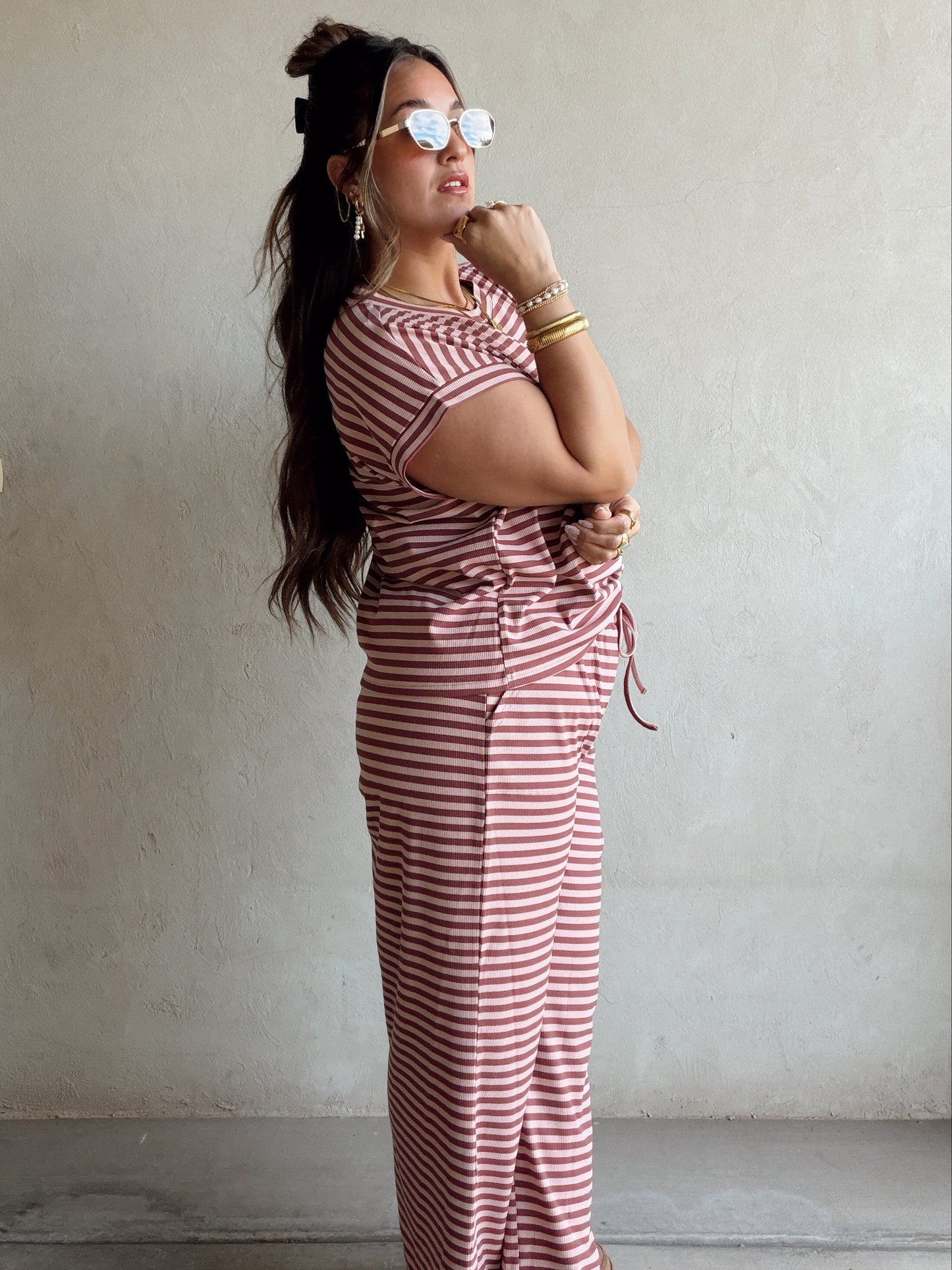 Sylvie Set in Dusty Rose & Dark Mauve (PREORDER - Ships May)