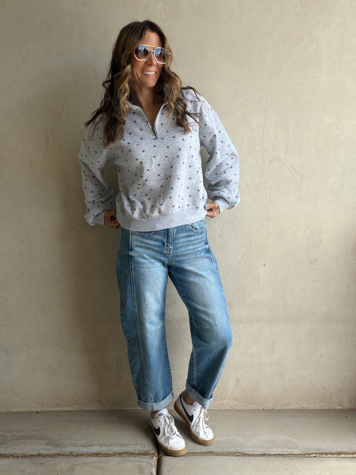 Bonnie Star Pullover in Gray