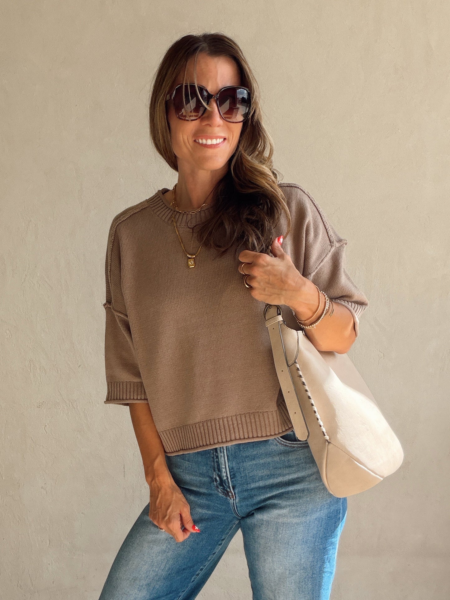 Annie Sweater in Taupe