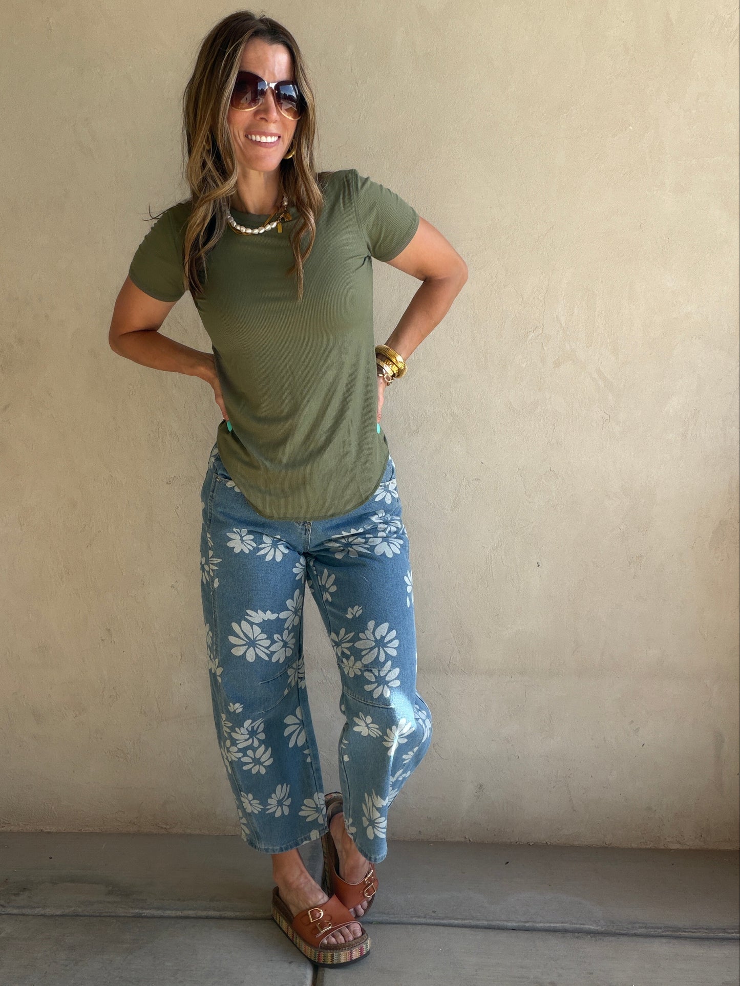 Sonny Ribbed Top in Olive