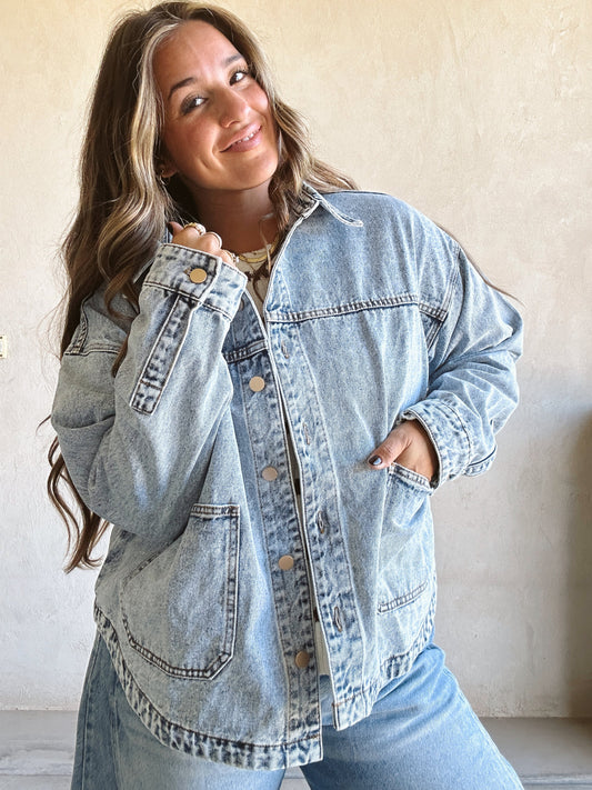 Kesley Denim Jacket in Light Wash