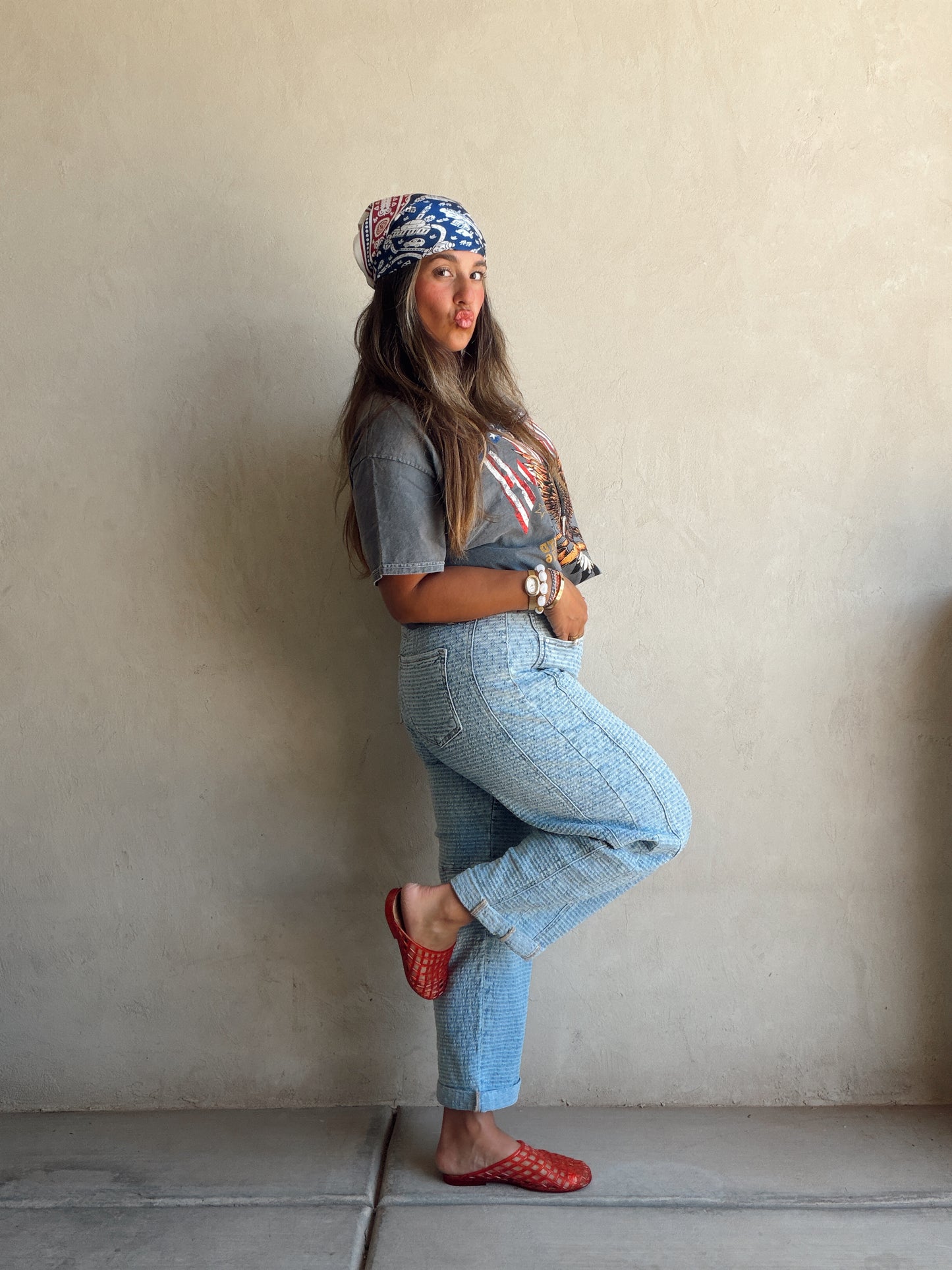 Lilly Light Wash Barrel Jeans