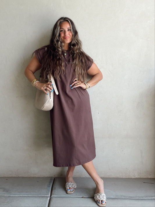 Mindi Dress in Brown