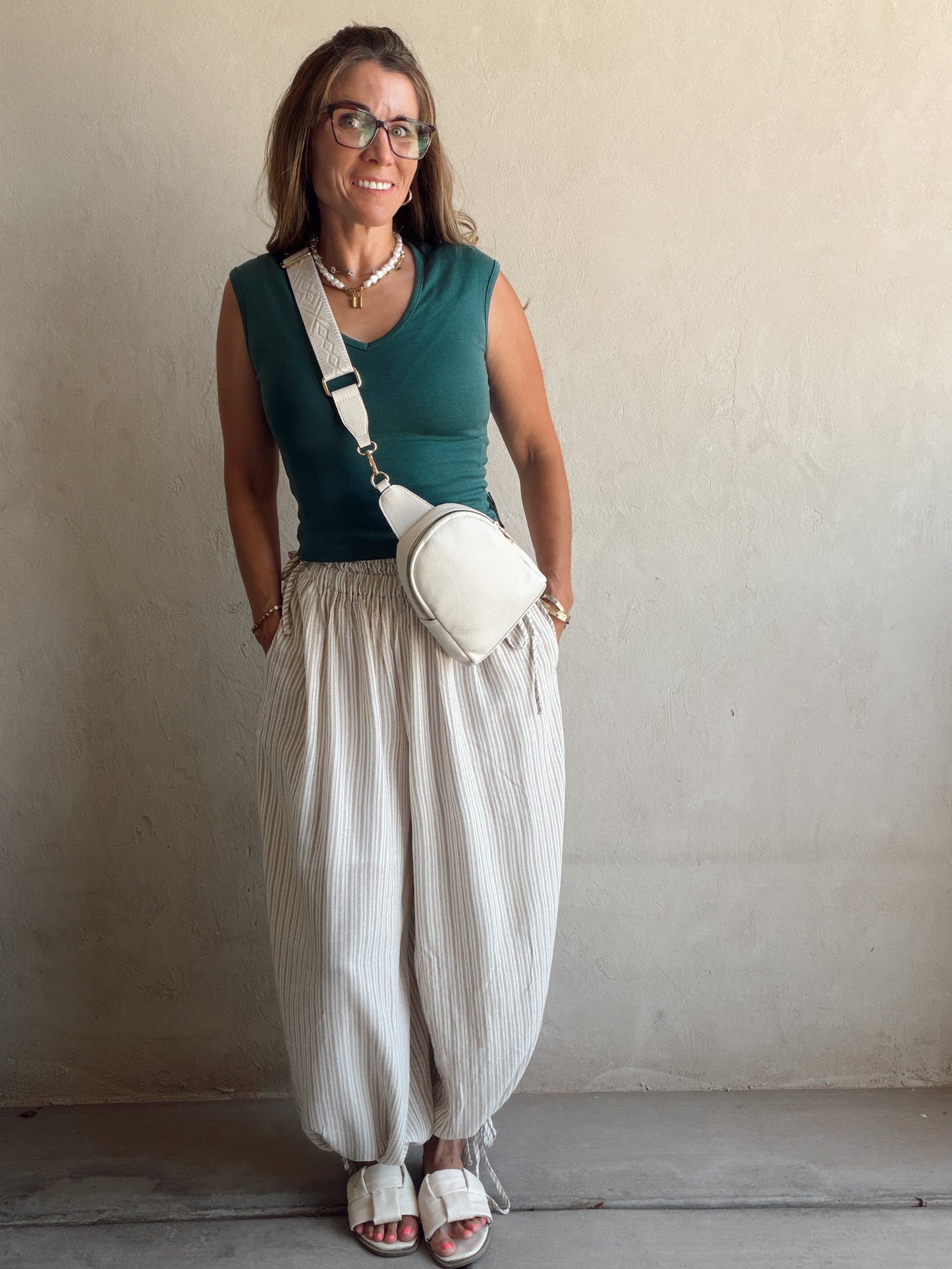 Andrea Crossbody Bag in Cream