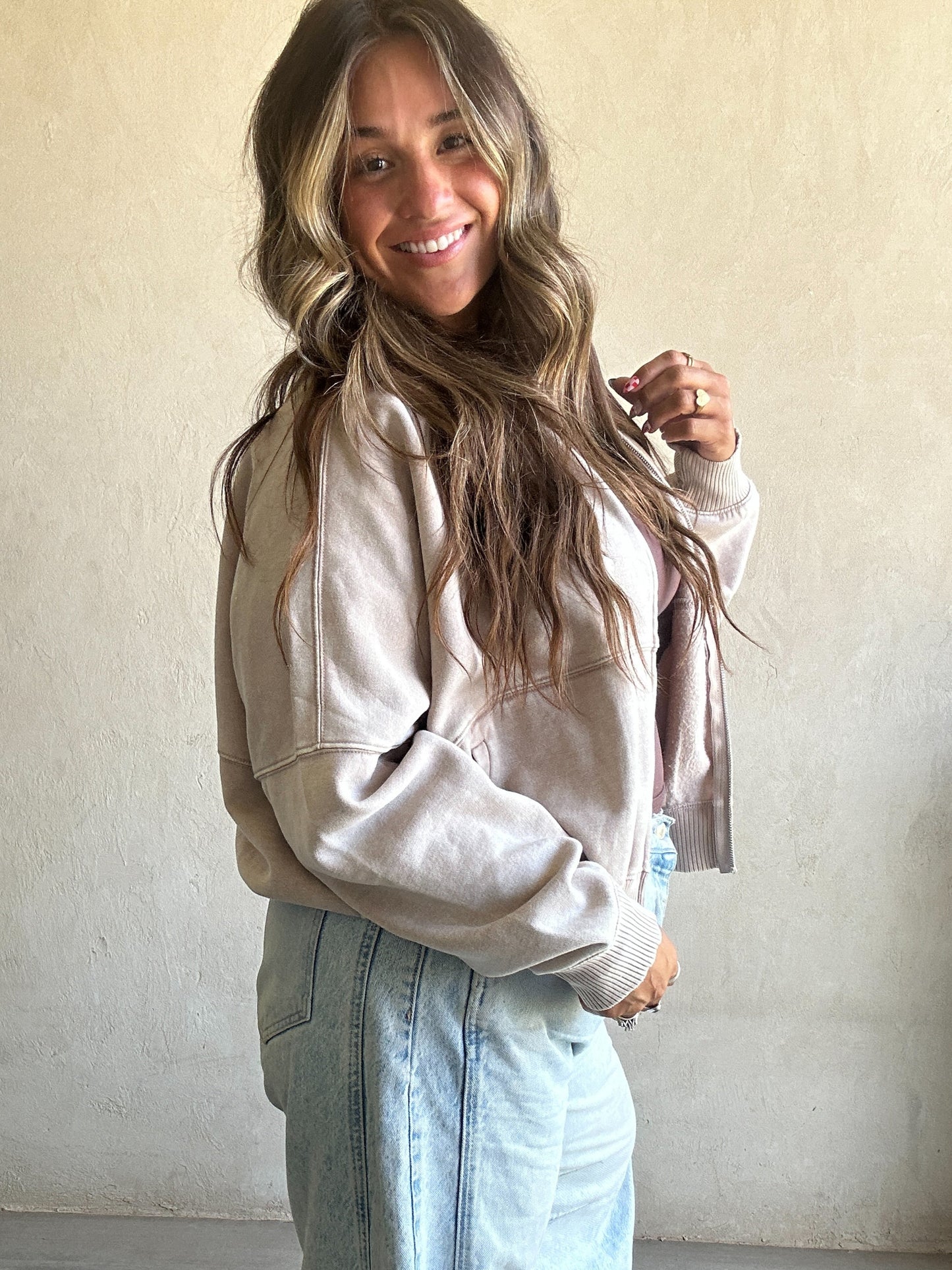 Kayla Bomber Jacket in Ash Mocha